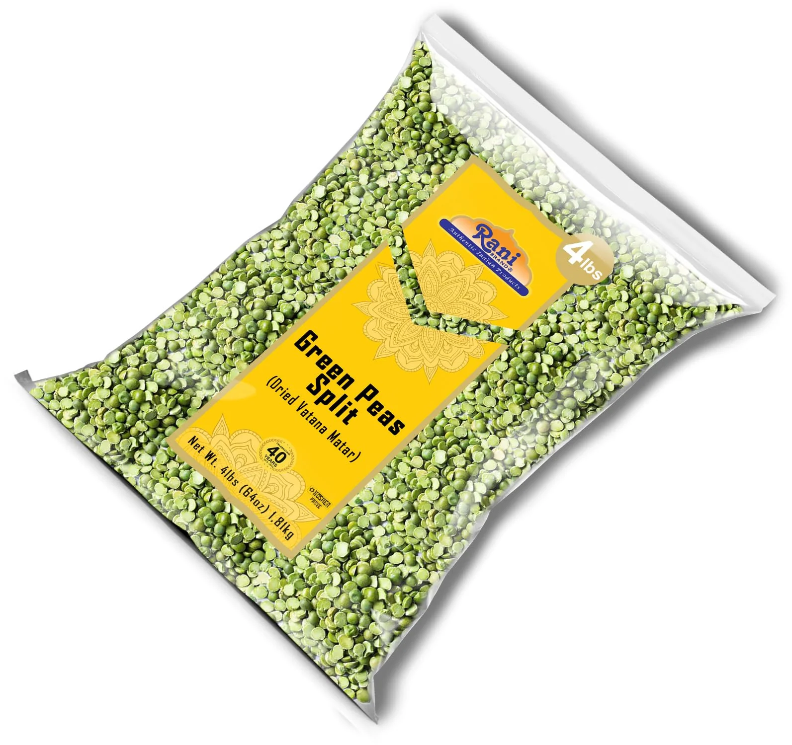 Rani Green Peas Split, Dried (Vatana, Matar) 64oz (4lbs) 1.81kg ~ All Natural | Kosher | Vegan | Gluten Friendly | Product of US - Image 8