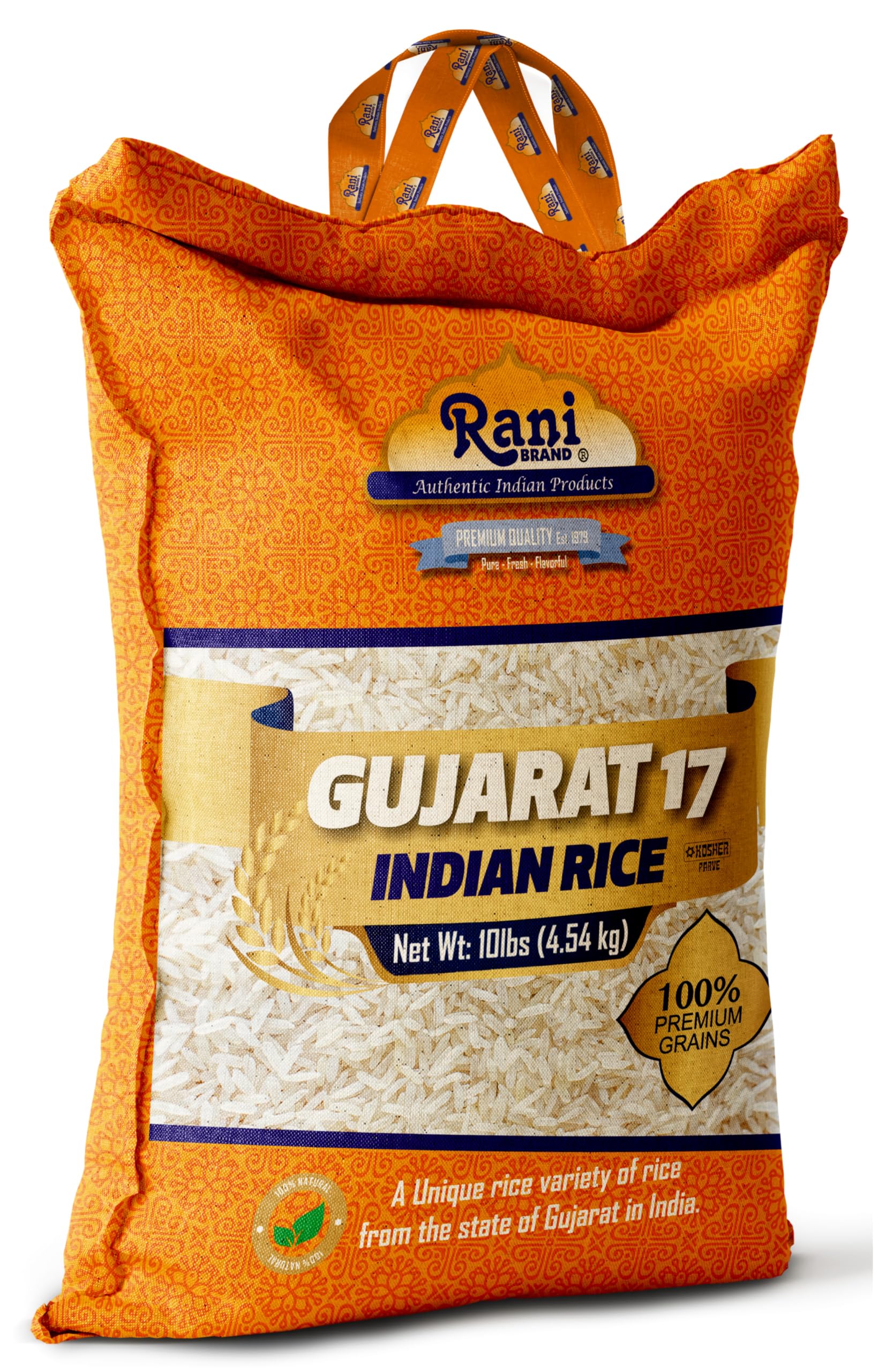 Rani Gujarat 17 Indian Rice 160oz (10lbs) 4.54kg Cloth Bag ~ All Natural | Gluten Friendly | Vegan | Kosher | Export Quality | Indian Origin - Image 9