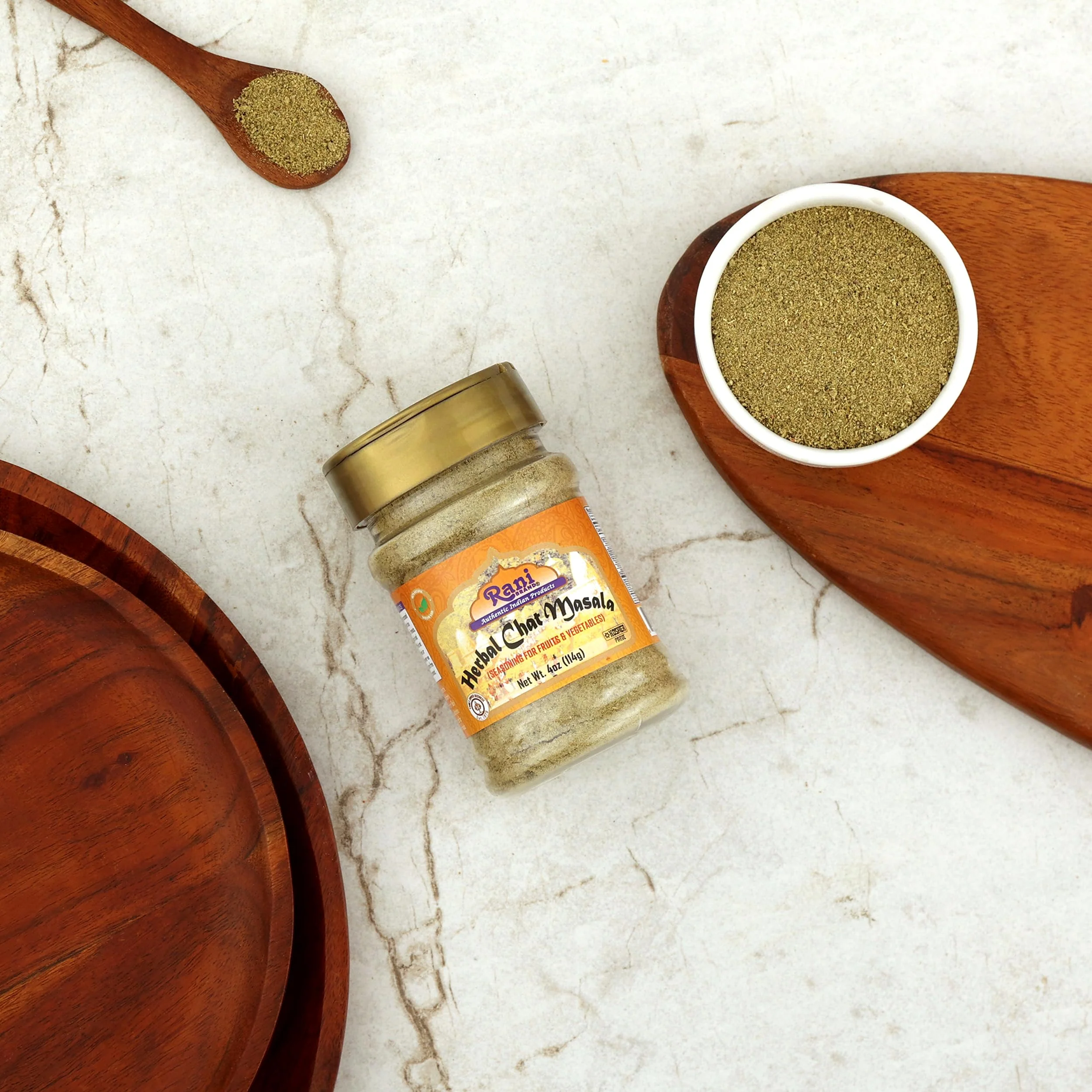 Rani Herbal Chat Masala (Seasoning for Fruits & Vegetable) Tangy Indian Seasoning 4oz (113g) PET Jar ~ All Natural | No MSG | Vegan | No Colors | Gluten Friendly | NON-GMO | Kosher | Indian Origin - Image 5
