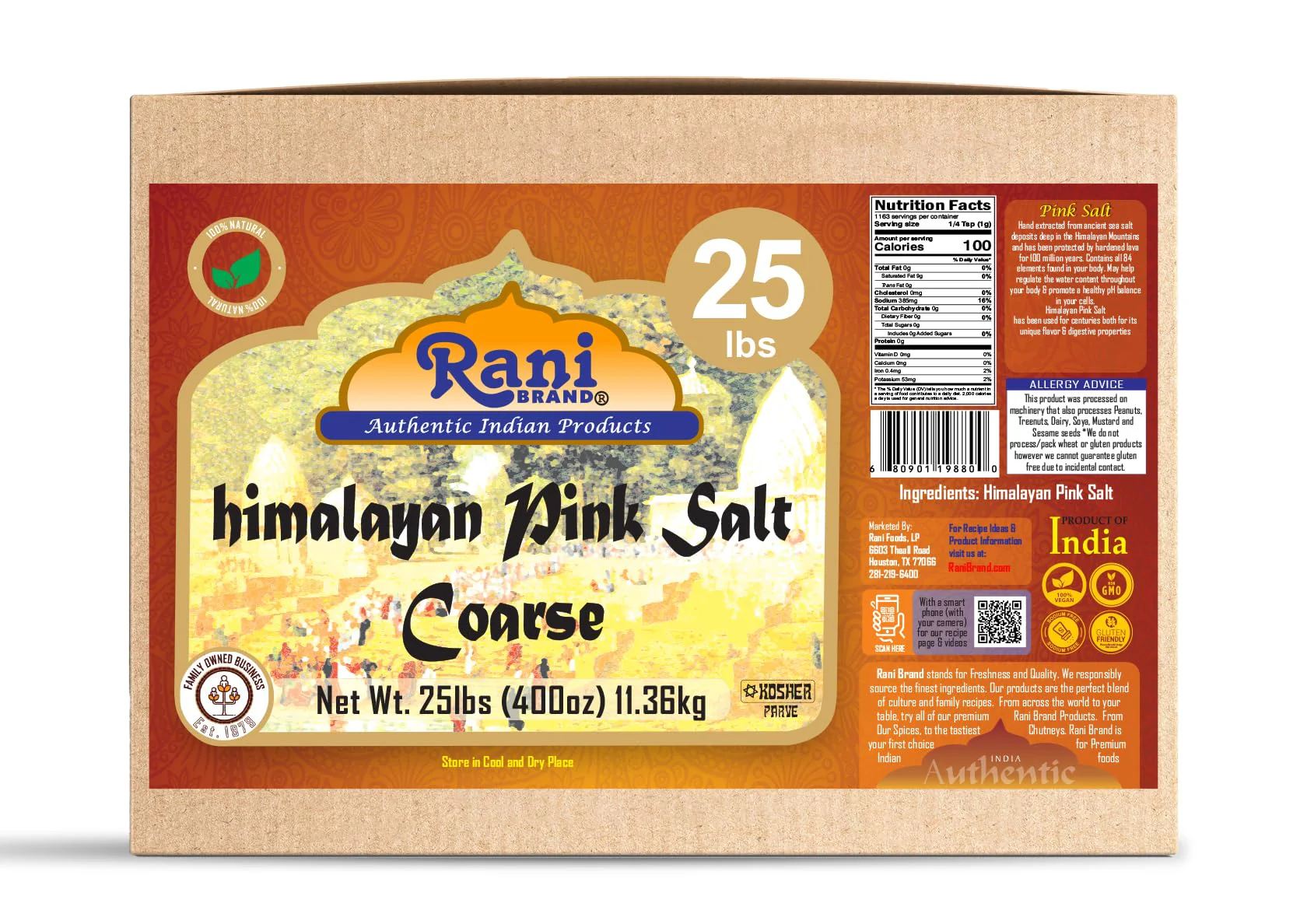 Rani Himalayan Pink Salt Granules (84 Essential Trace Minerals) 400oz (25lbs) 11.36kg Bulk Box ~ All Natural | Vegan | Gluten Friendly | NON-GMO | Indian Origin - Image 5