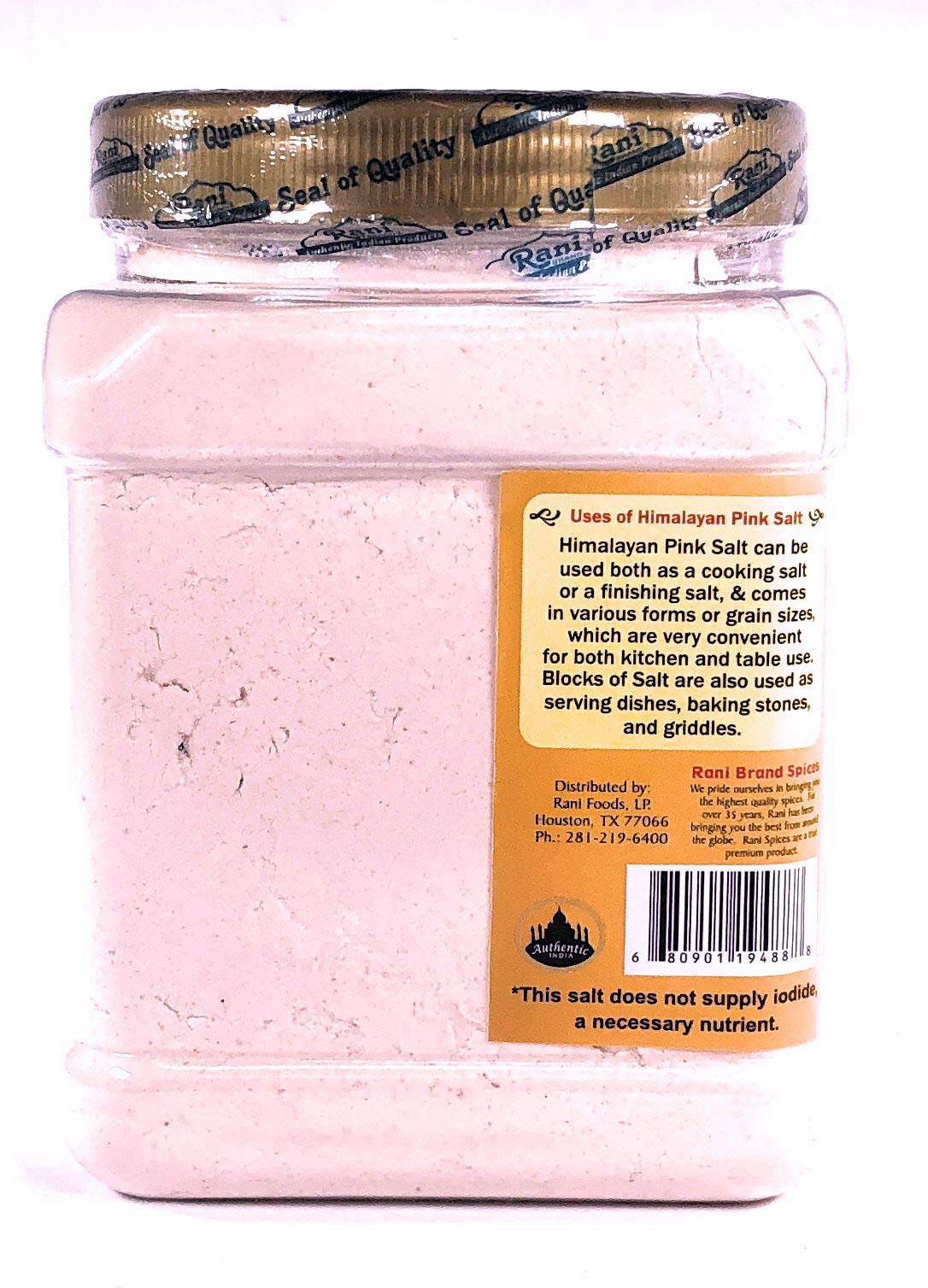 Rani Himalayan Pink Salt Powder (84 Essential Trace Minerals) 32oz (2lbs) 908g PET Jar ~ Natural | Vegan | Gluten Friendly | NON-GMO - Image 3