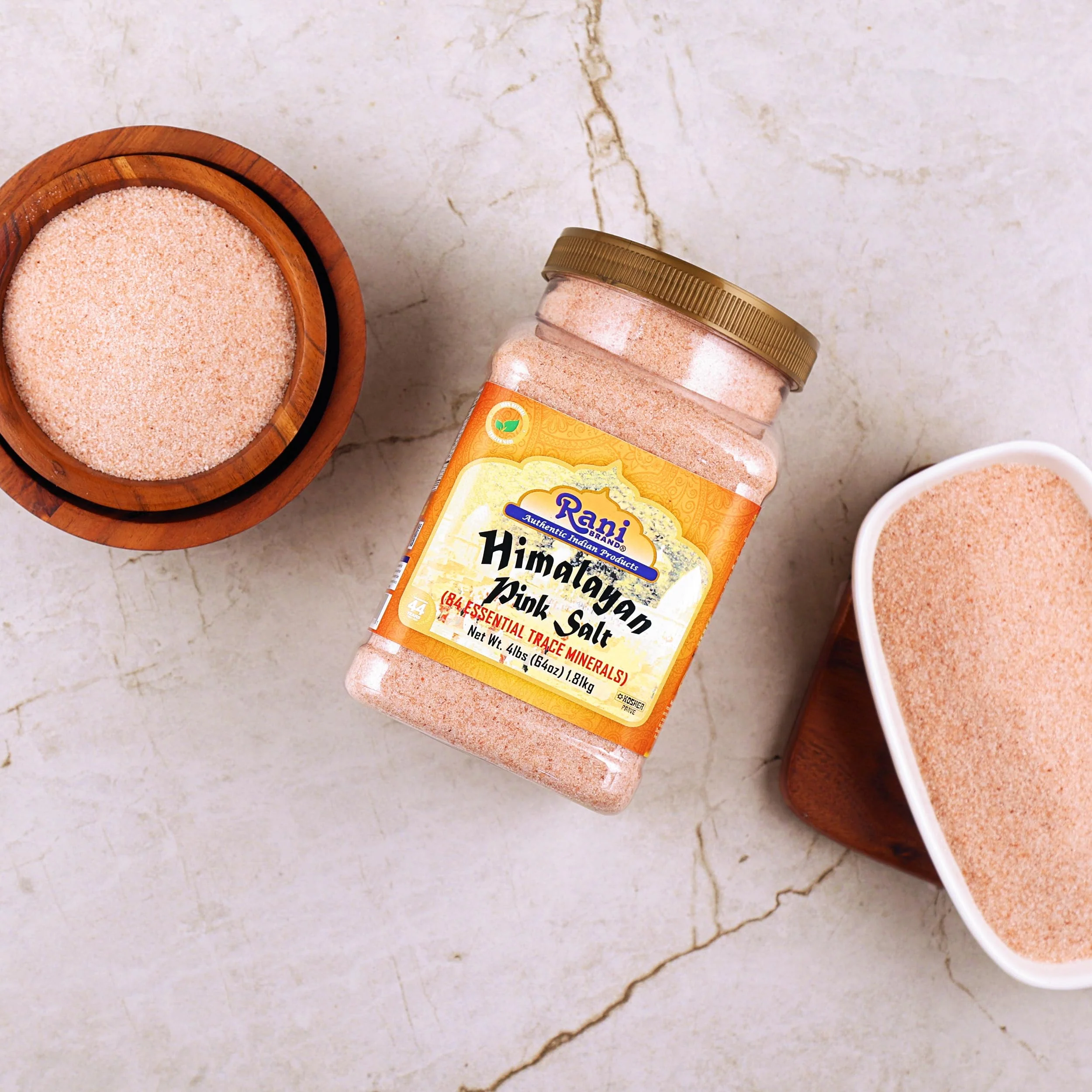 Rani Himalayan Pink Salt Powder (84 Essential Trace Minerals) 64oz (4lbs) 1.81kg PET Jar ~ All Natural | Vegan | Gluten Friendly | NON-GMO | Kosher | Indian Origin - Image 5