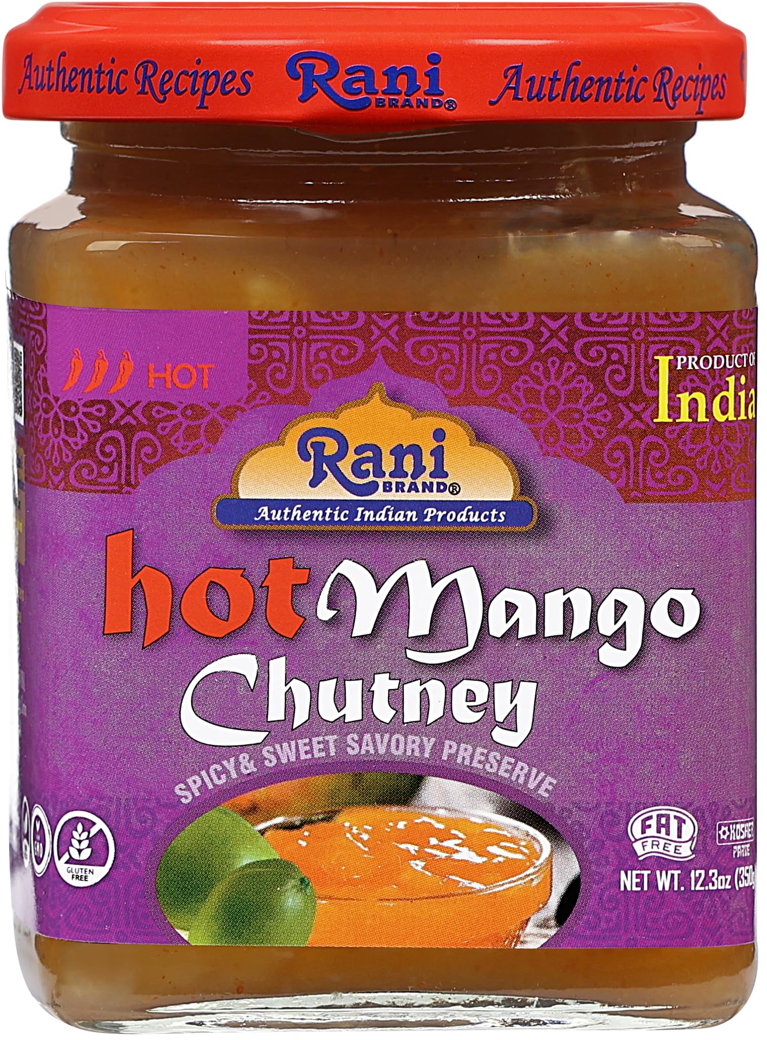 Rani Hot Mango Chutney (Spicy Indian Preserve) 12.5oz (350g) Glass Jar, Ready to eat, Vegan, Pack of 5+1 FREE ~ Gluten Free, All Natural, NON-GMO | Kosher - Image 11