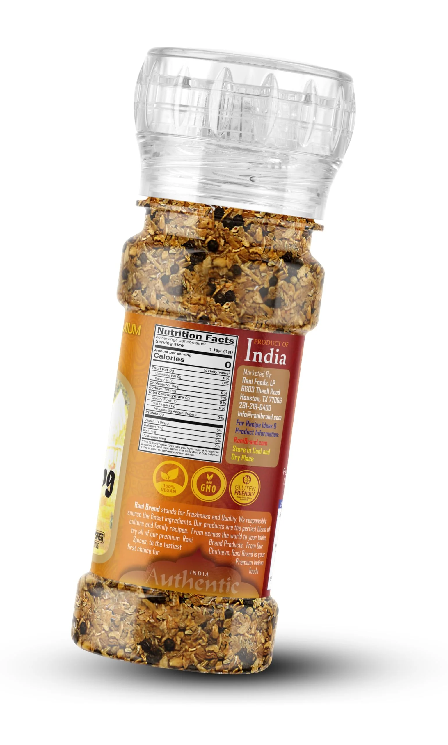 Rani Indian Barbeque Seasoning (11-Spice Blend) 2.5oz (70g) Grinder Bottle ~ All Natural | Salt-Free | Vegan | No Colors | Gluten Friendly | NON-GMO | Kosher | Indian Origin - Image 7