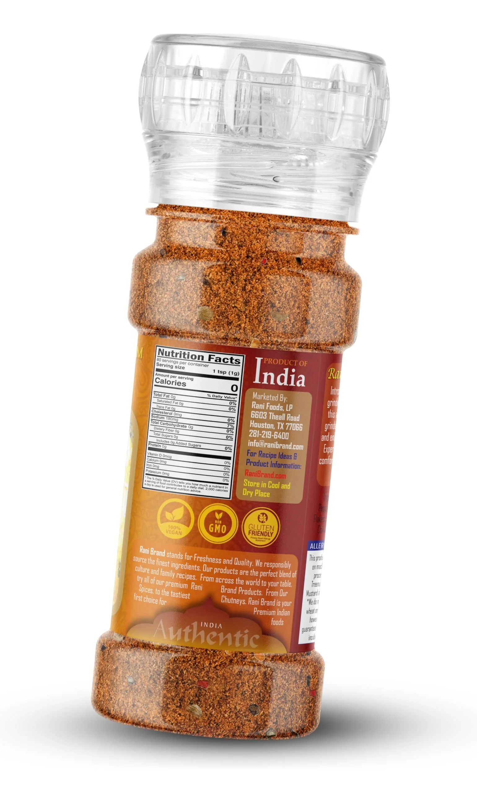 Rani Indian Chicken Seasoning (11-Spice Blend) 2.82oz (80g) Grinder Bottle ~ All Natural | Salt-Free | Vegan | No Colors | Gluten Friendly | NON-GMO | Kosher | Indian Origin - Image 5