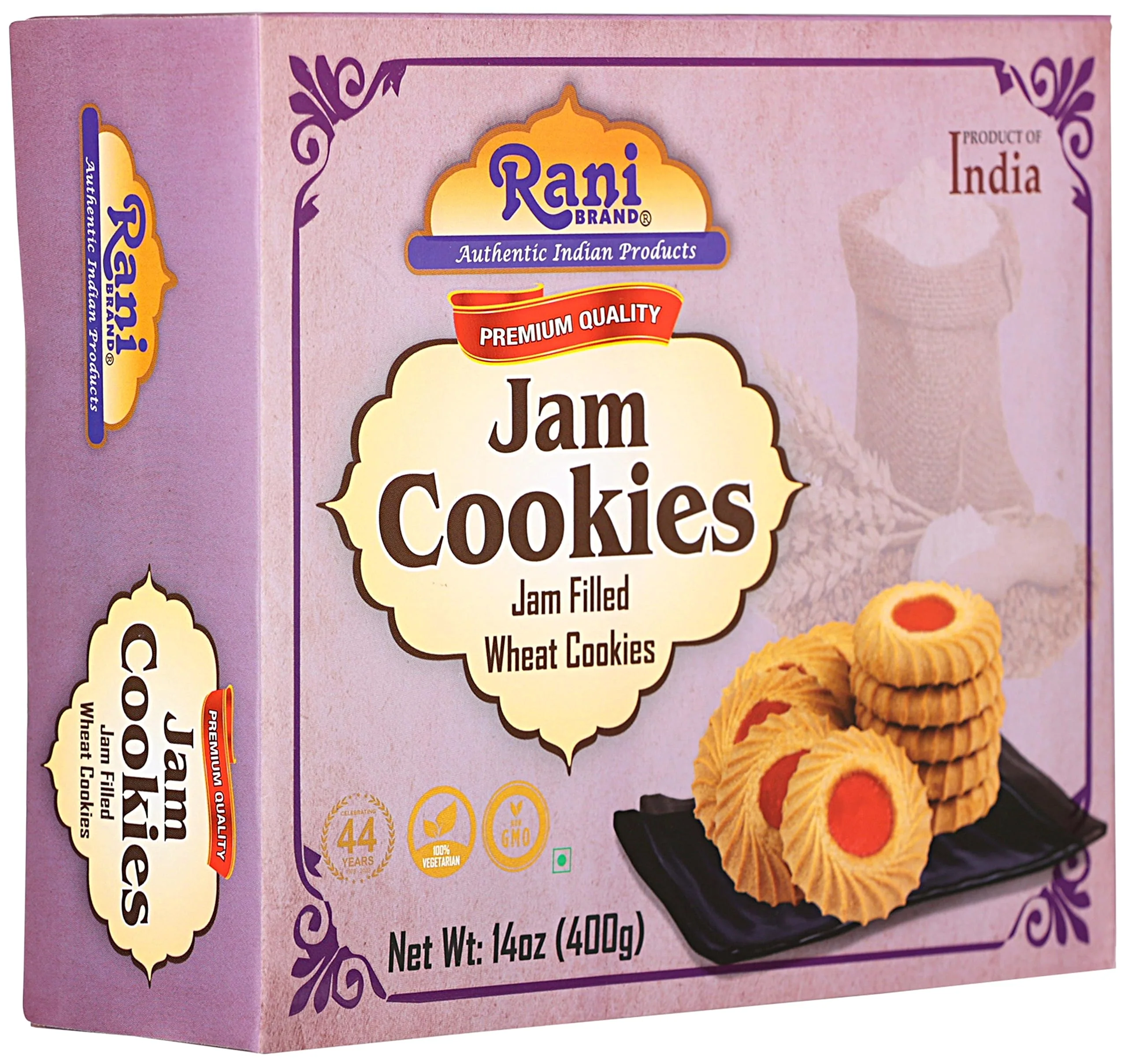 Rani Jam Cookies (Jam Filled Wheat Cookies) 14oz (400g) Pack of 3+1 FREE, Premium Quality Indian Cookies ~ Vegan | Non-GMO | Indian Origin - Image 5