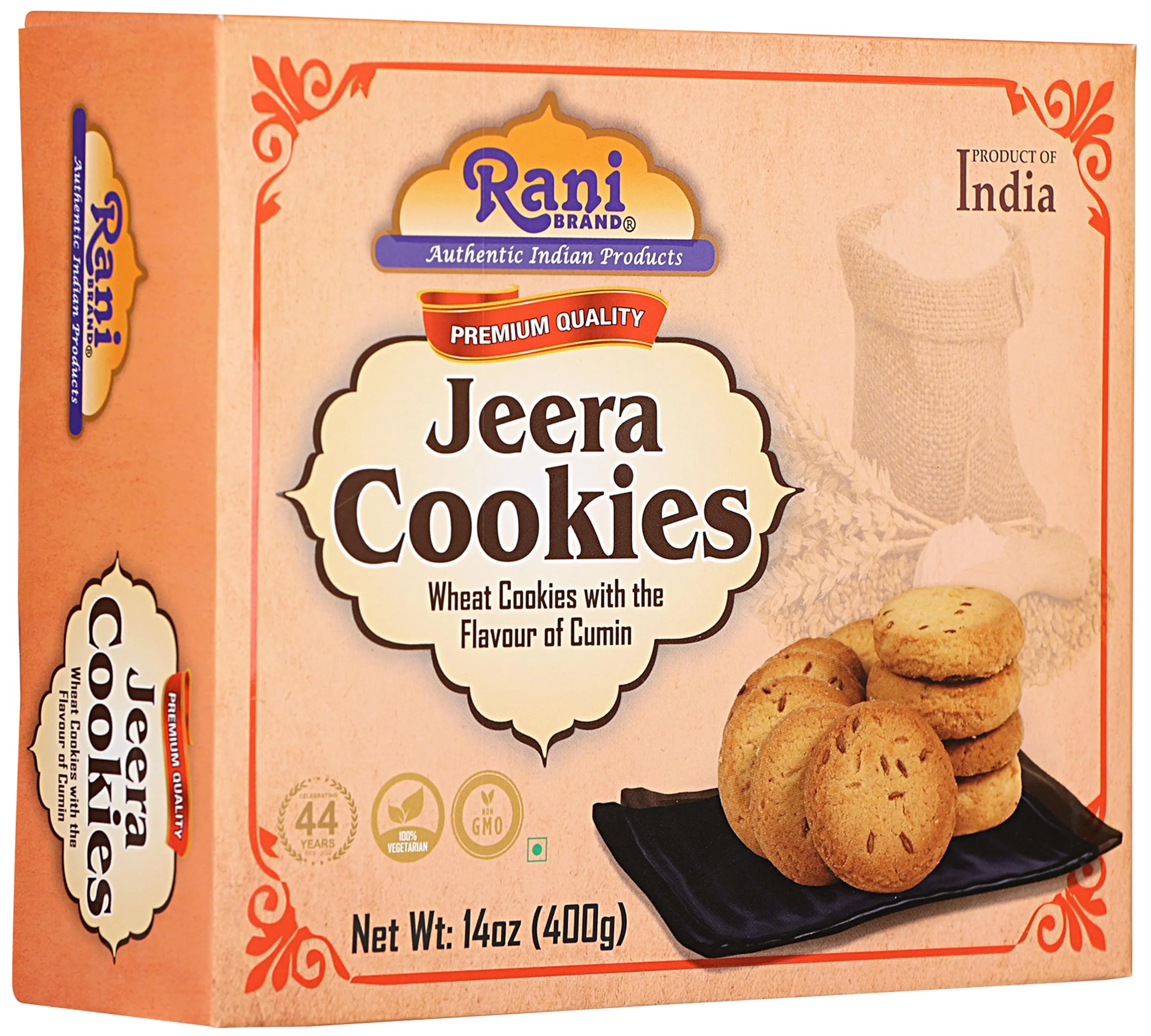Rani Jeera Cookies (Wheat Cookies with the Flavor of Cumin) 14oz (400g) Premium Quality Indian Cookies ~ All Natural | Vegan | Non-GMO | Indian Origin - Image 4