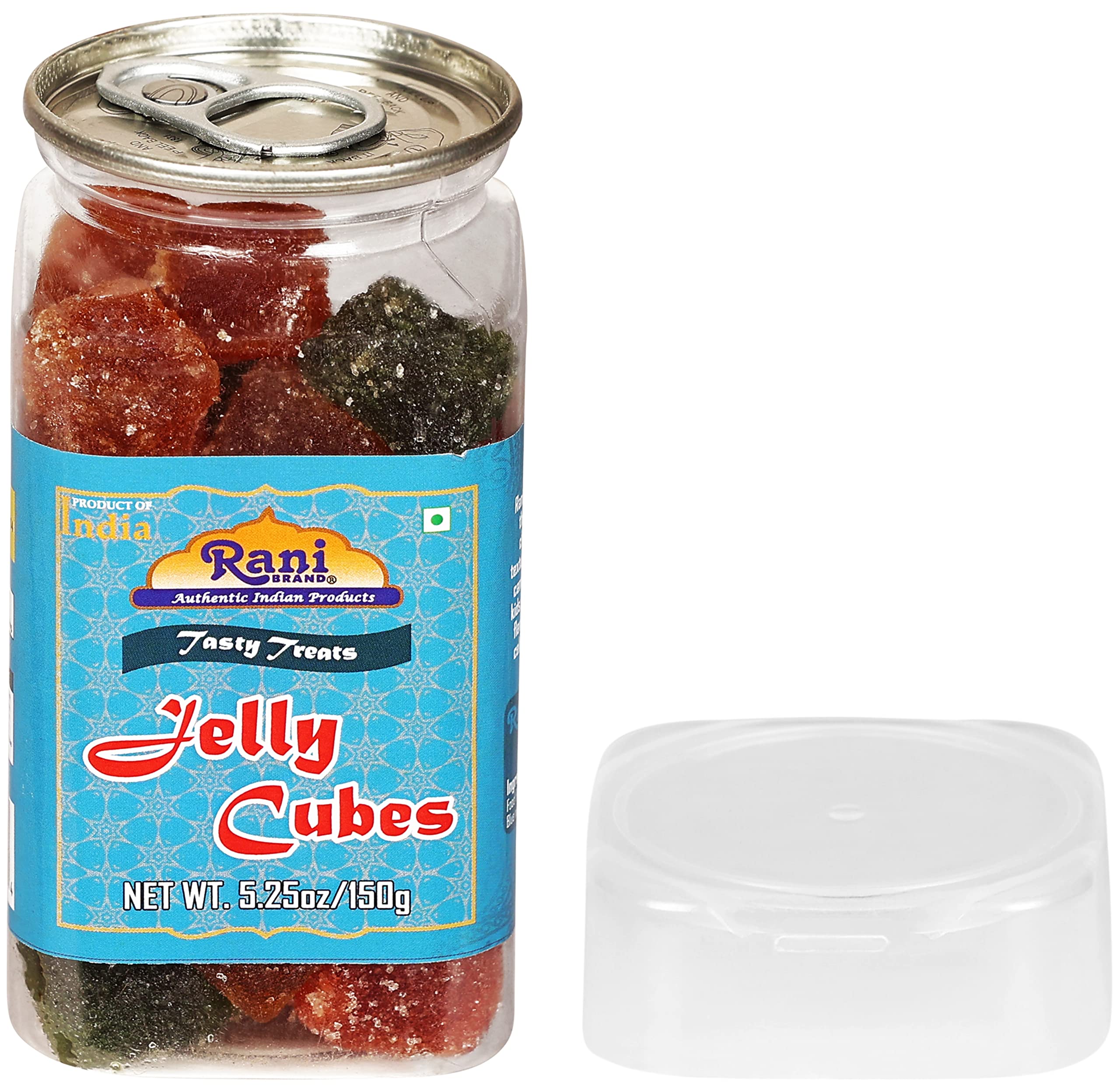 Rani Jelly Cubes 5.25oz (150g) Vacuum Sealed, Easy Open Top, Resealable Container ~ Indian Tasty Treats | Vegan | Gluten Friendly | NON-GMO | Indian Origin - Image 6