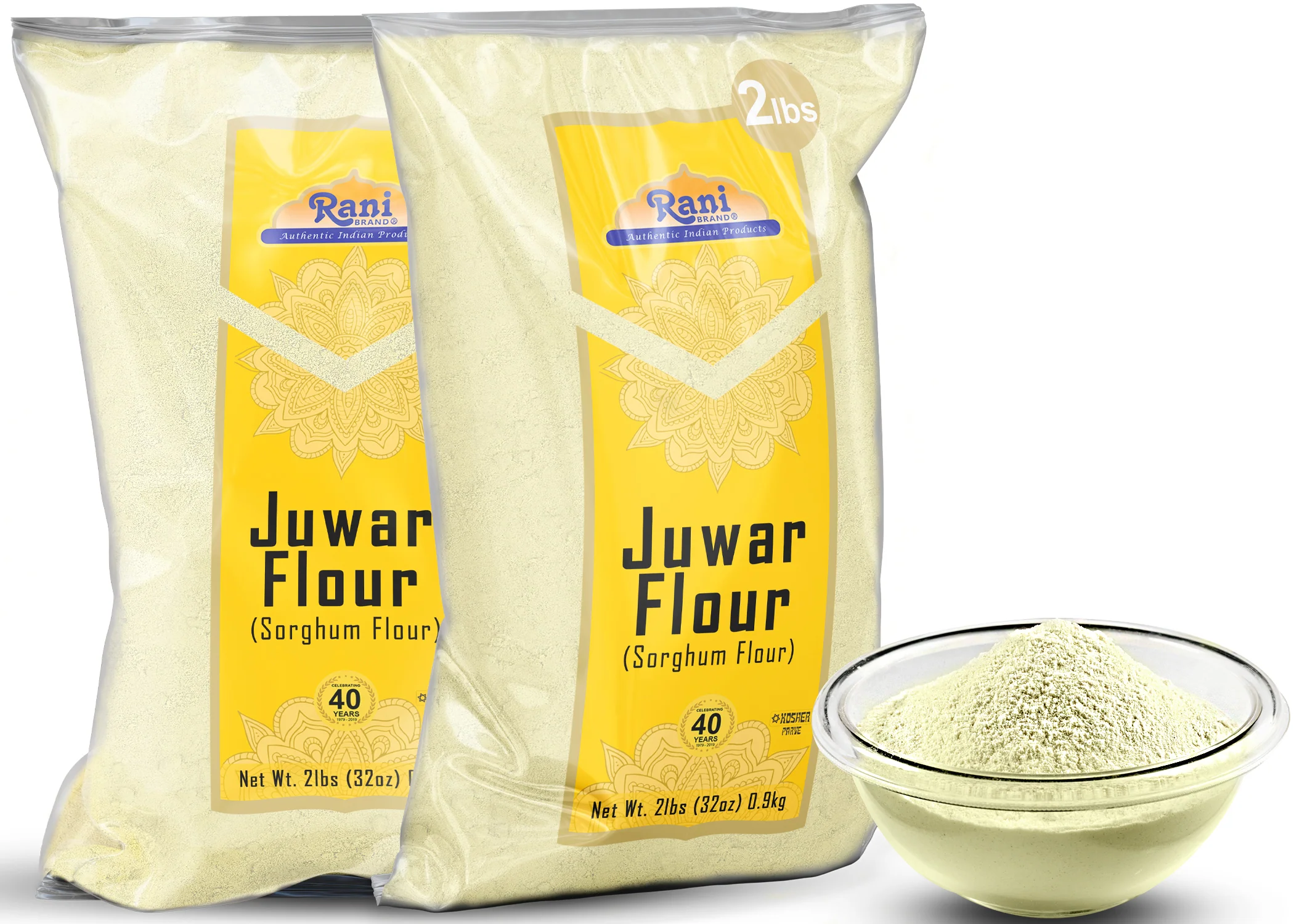 Rani Juwar (Sorghum) Flour 32oz (2lbs) 908g ~ All Natural | Salt-Free | Vegan | No Colors | Gluten Friendly | NON-GMO | Kosher | Indian Origin - Image 6