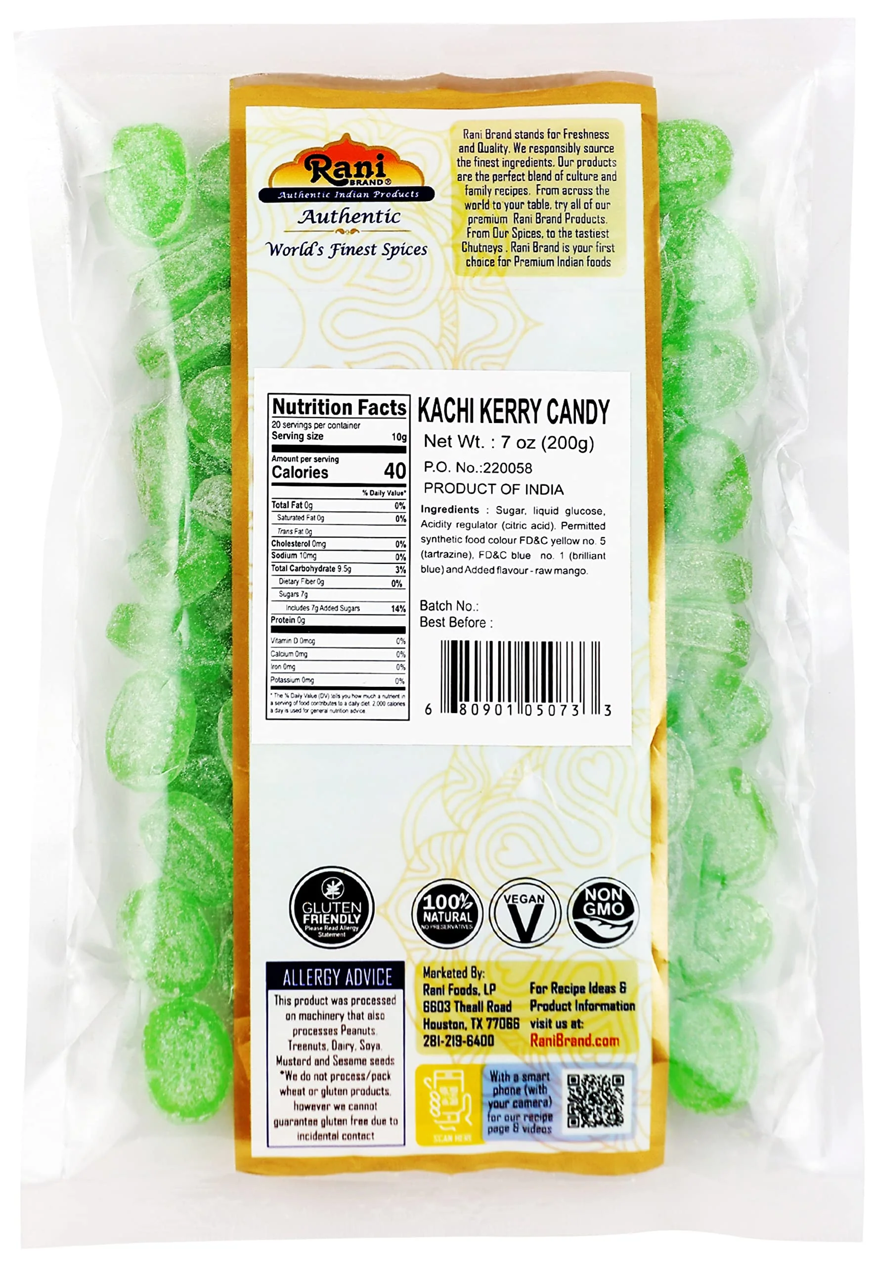 Rani Kachi Kerry Candy 7oz (200g) ~ Indian Tasty Treats | Vegan | Gluten Friendly | NON-GMO | Indian Origin - Image 3