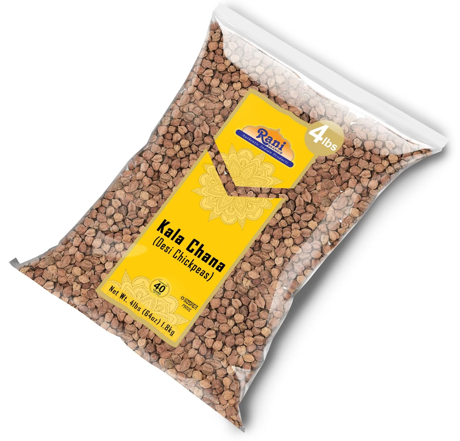 Rani Kala Chana (Desi Chickpeas Chana with skin) 64oz (4lbs) 1.81kg ~ All Natural | Gluten Friendly | NON-GMO | Vegan | Kosher | Indian Origin - Image 7