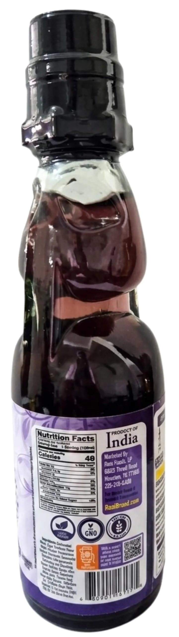 Rani Kala Khatta (Black Grapes) Goli Soda 6.7 fl oz (200 ml) Glass Bottle with Marble Seal, Pack of 6 ~ Vegan | Gluten Free | Non-GMO | Indian Origin - Image 2