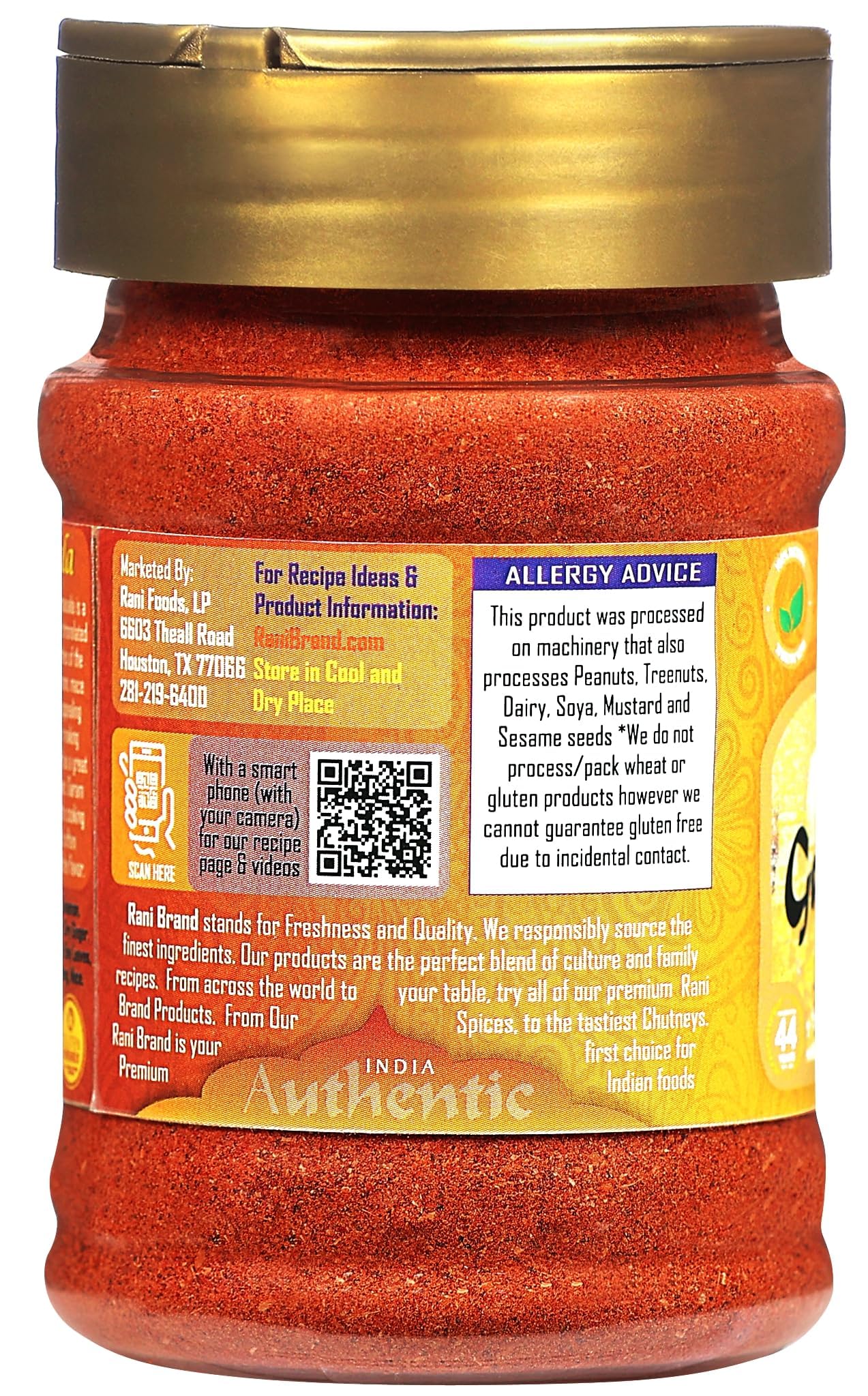 Rani Kashmiri Chilli Powder (Deggi Mirch, Low Heat) Ground Indian Spice 3oz (85g) PET Jar, Pack of 12 ~ All Natural | Salt-Free | Vegan | No Colors | Gluten Friendly | NON-GMO | Kosher | Indian Origin - Image 7