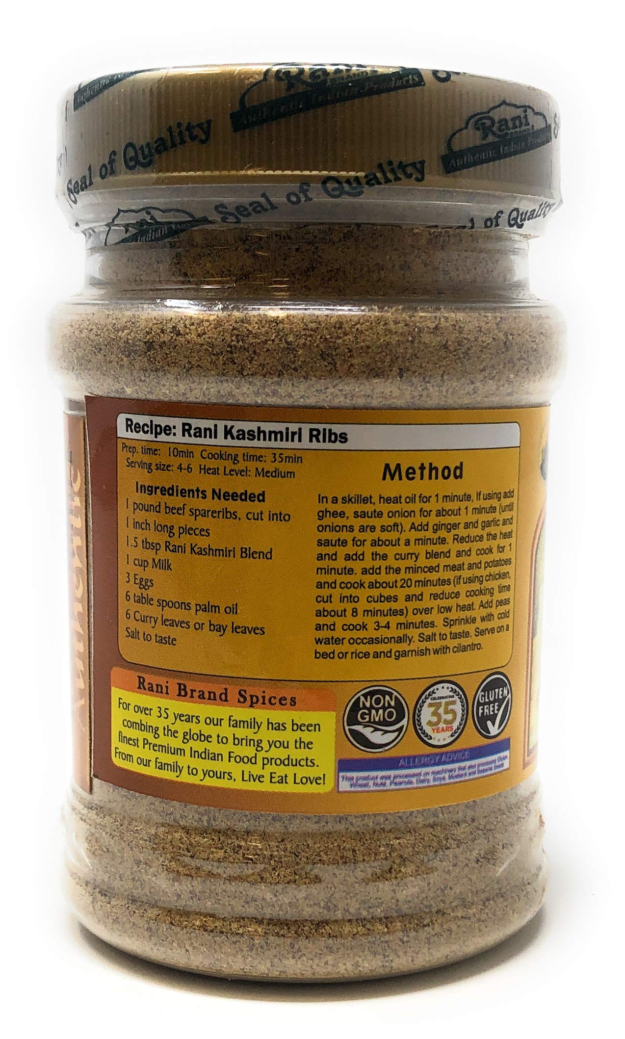 Rani Kashmiri Masala Indian Curry Spice Blend 3oz (85g) PET Jar ~ All Natural, Salt-Free | Vegan | No Colors | Gluten Friendly | NON-GMO | Indian Origin - Image 3