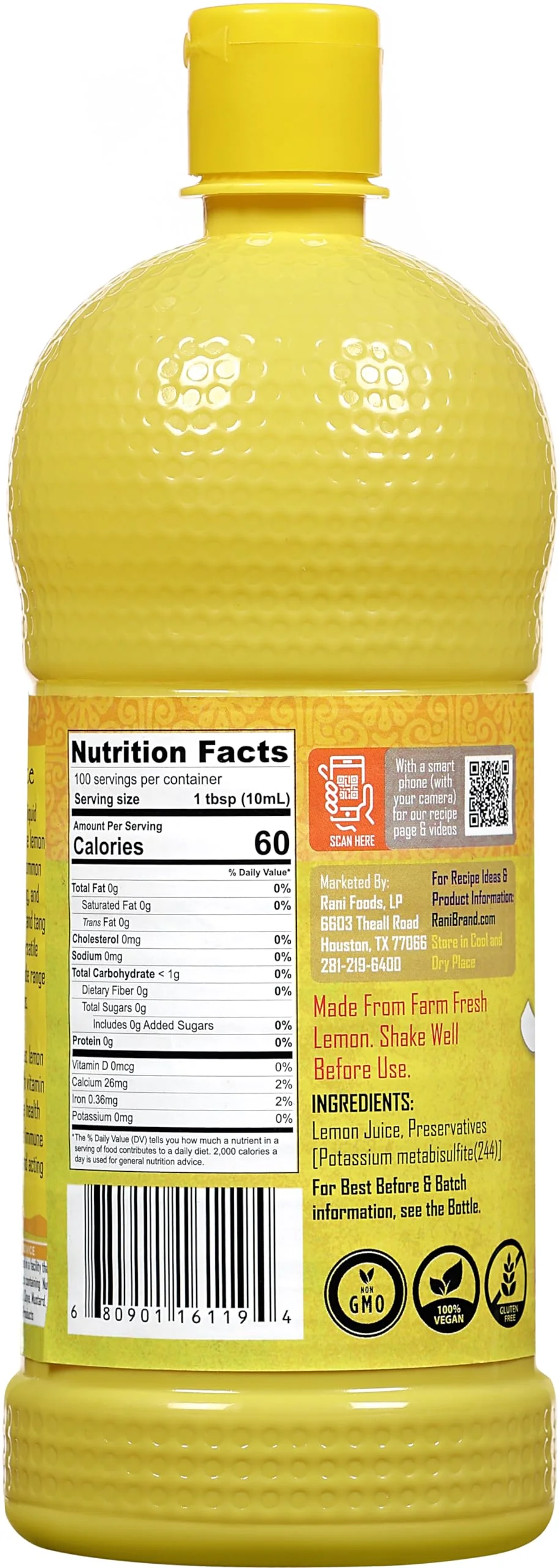 Rani Lemon Juice {2 Sizes Available} - Image 3