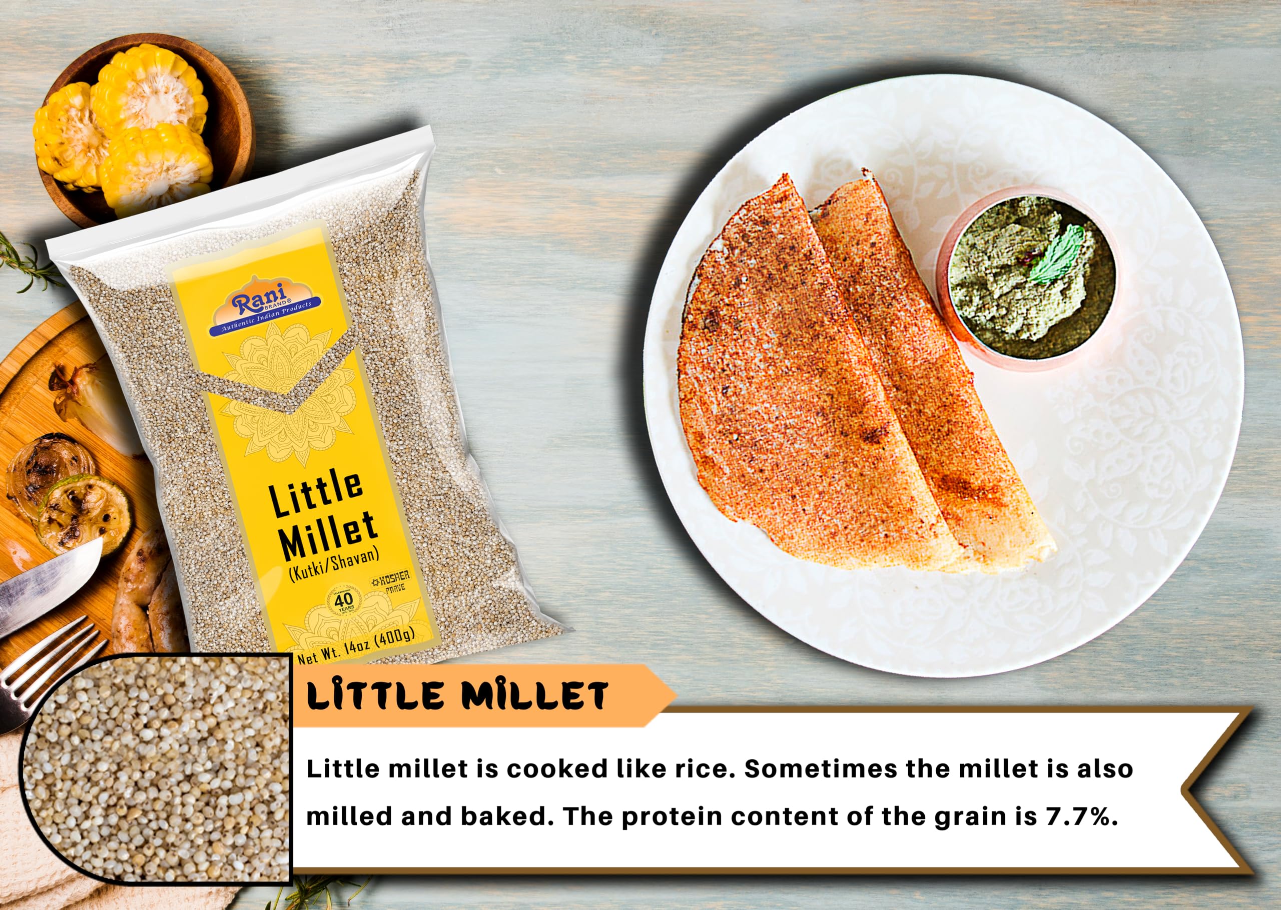 Rani Little Millet (Panicum Sumatrense) Whole Ancient Grain Seeds 14oz (400g) ~ All Natural | Gluten Friendly | NON-GMO | Kosher | Vegan | Indian Origin - Image 6