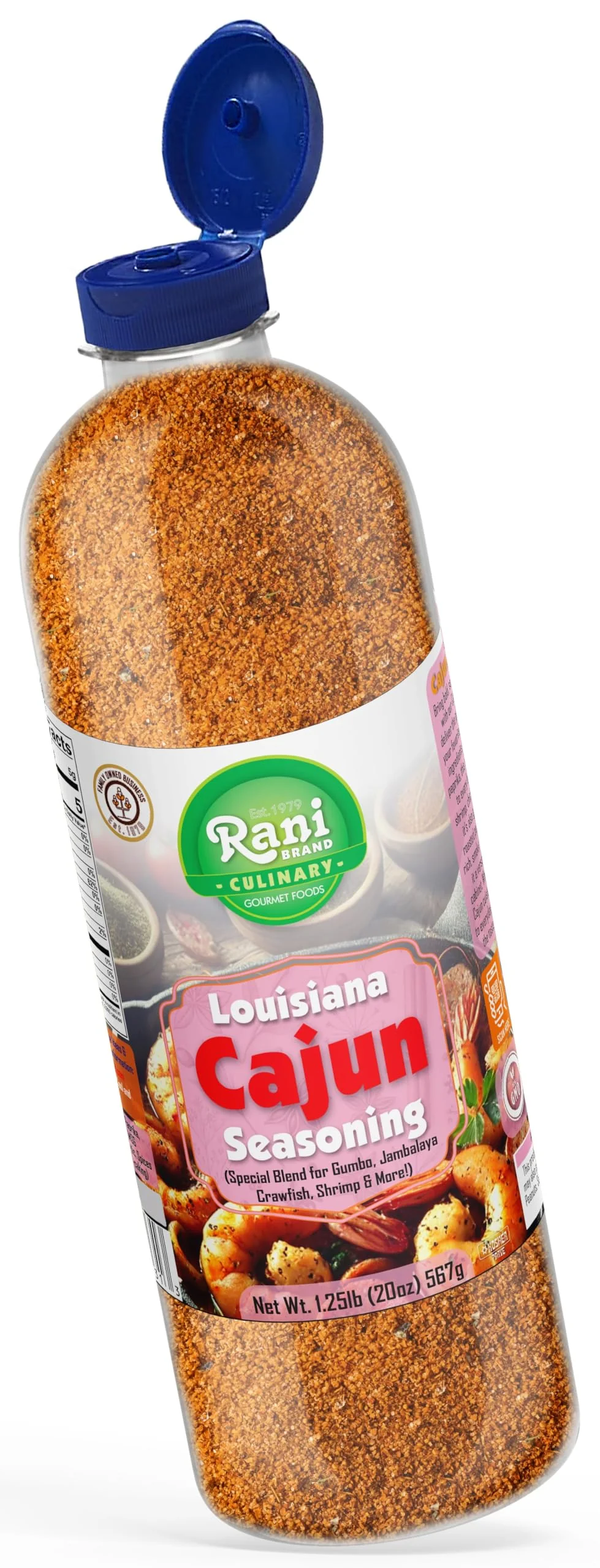 Rani Louisiana Cajun Seasoning (Special Blend for Gumbo, Jambalaya Crawfish, Shrimp) 20oz (1.25lbs) 567g PET Jar ~ All Natural | Gluten Friendly | NON-GMO | Kosher | Vegan | Product of USA - Image 10