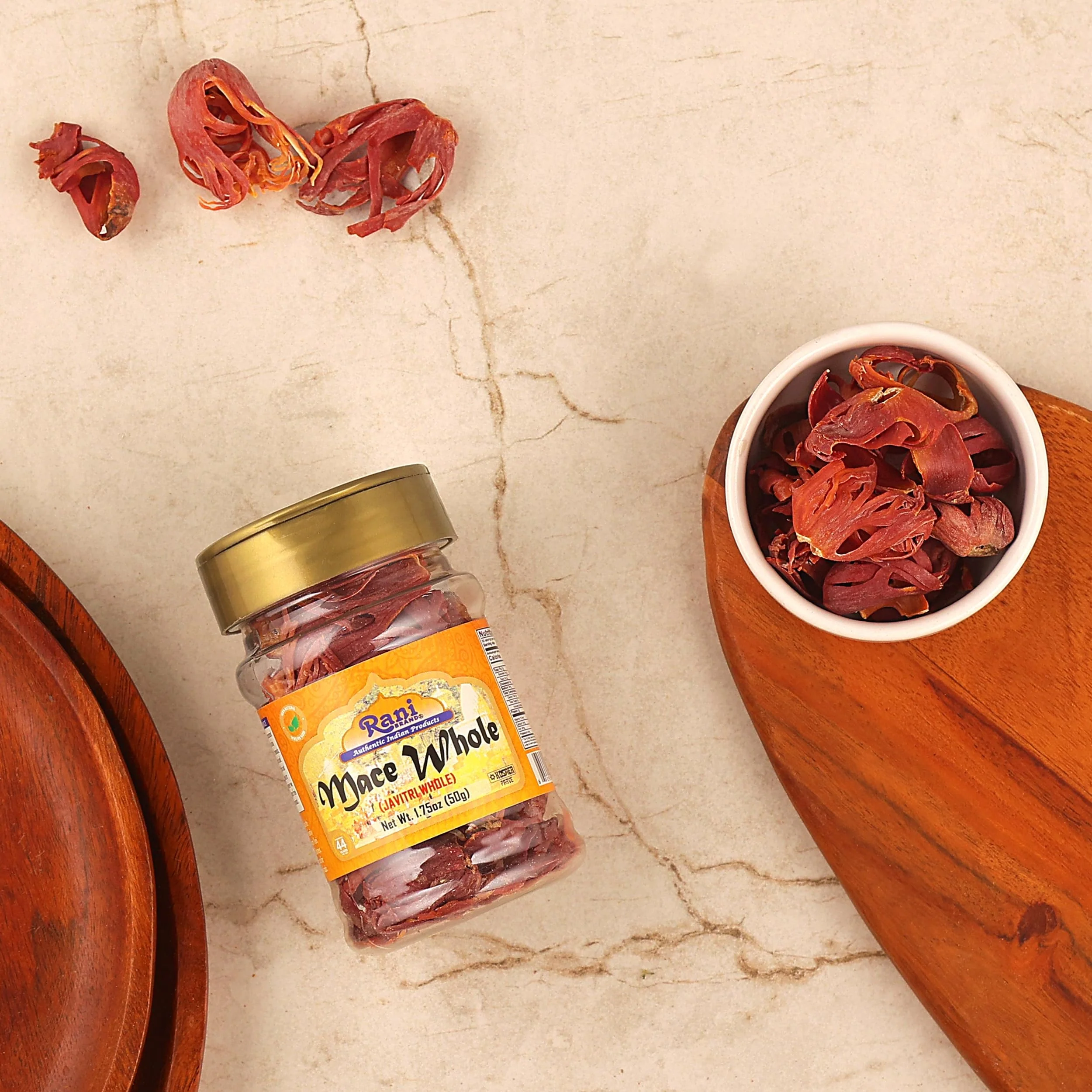 Rani Mace Whole (Javathri), Spice 1.75oz (50g) PET Jar ~ All Natural | Vegan | Gluten Friendly | NON-GMO | Kosher | Indian Origin - Image 5