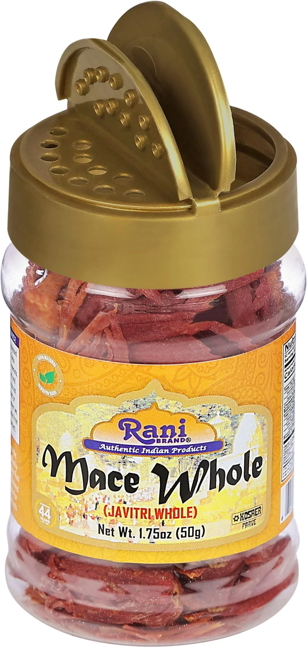 Rani Mace Whole (Javathri), Spice 1.75oz (50g) PET Jar ~ All Natural | Vegan | Gluten Friendly | NON-GMO | Kosher | Indian Origin - Image 7