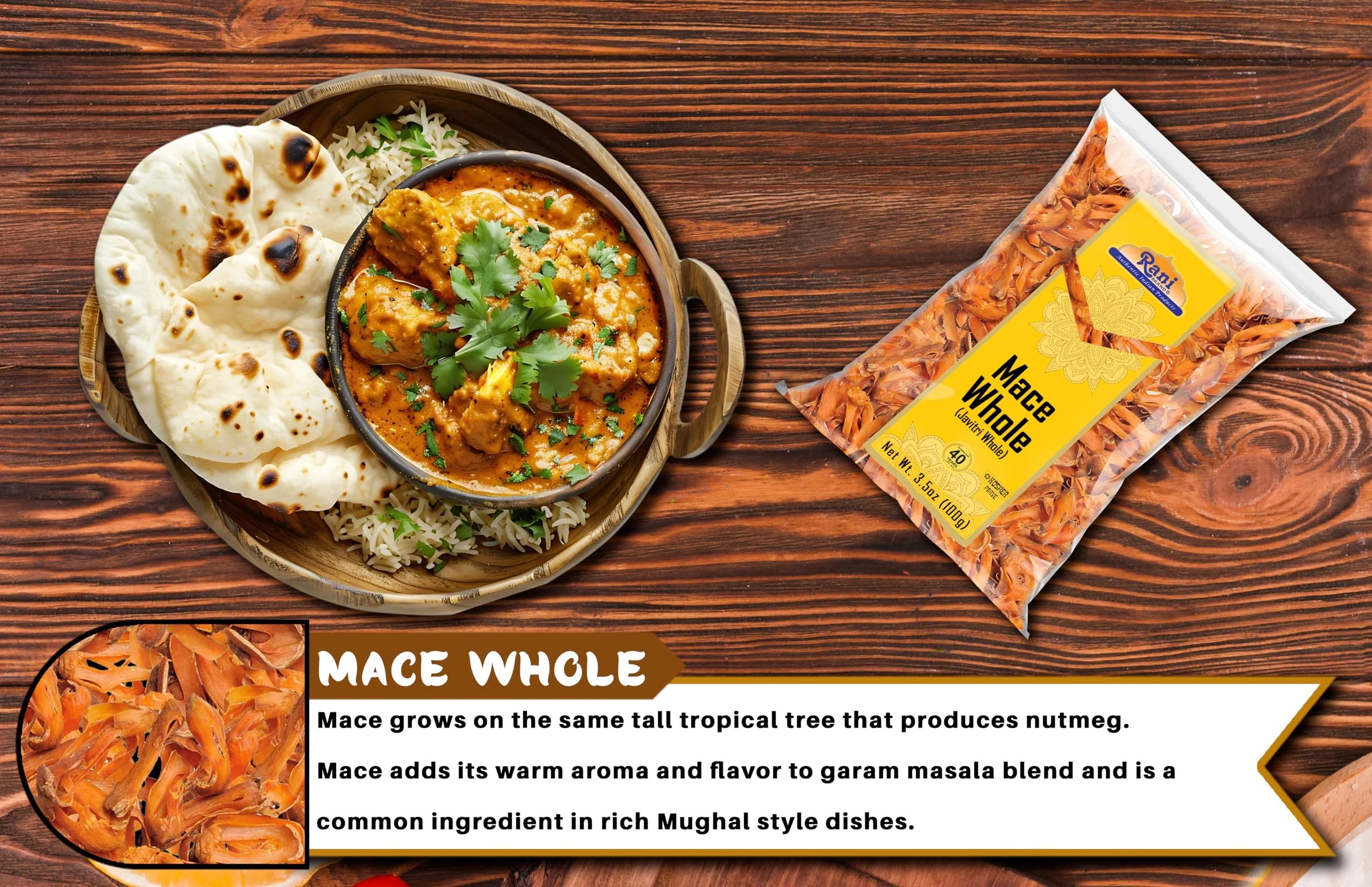 Rani Mace Whole (Javathri), Spice 3.5oz (100g) ~ All Natural | Vegan | Gluten Friendly | NON-GMO | Kosher | Indian Origin - Image 6