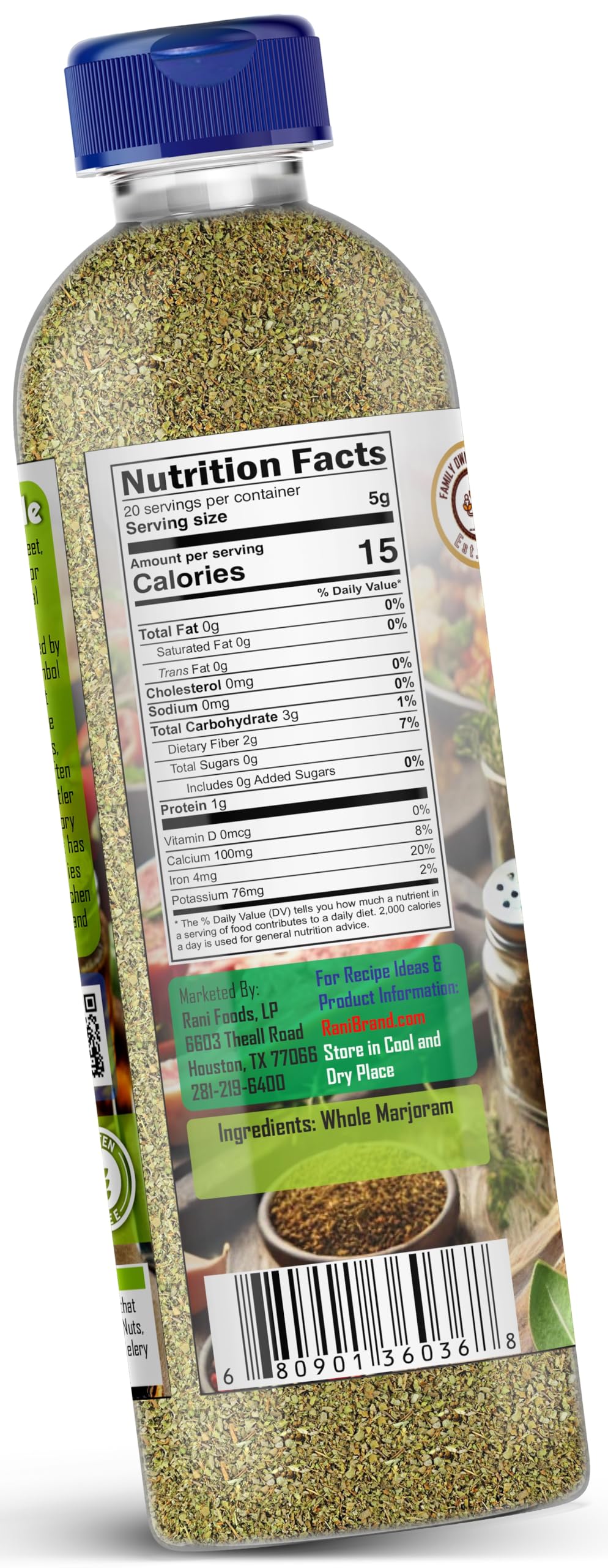 Rani Marjoram Whole (Ideal for Salads, Stews & Meat Dishes) 3.5oz (100g) PET Jar ~ All Natural | Gluten Friendly | NON-GMO | Kosher | Vegan | Product of USA - Image 8