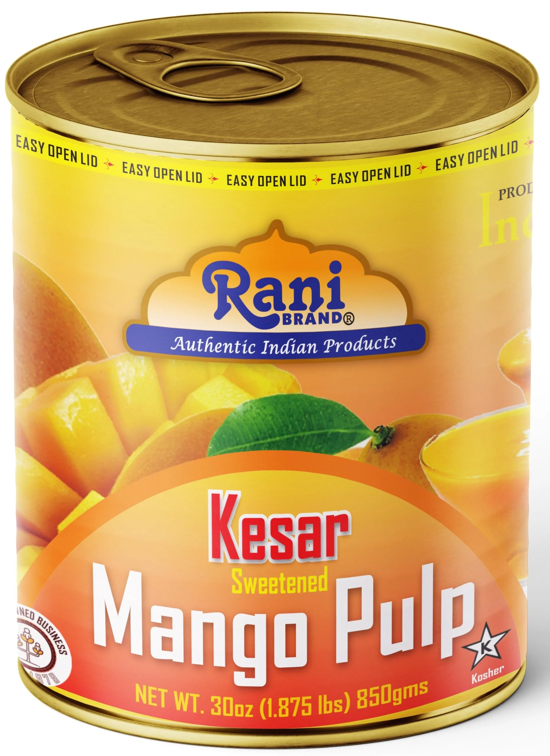Rani Mango Pulp Puree (Kesar Sweetened) 30oz (1.875lbs) 850g Pack of 2 ~ Kosher | All Natural | NON-GMO | Vegan | No colors | Gluten Friendly - Image 11