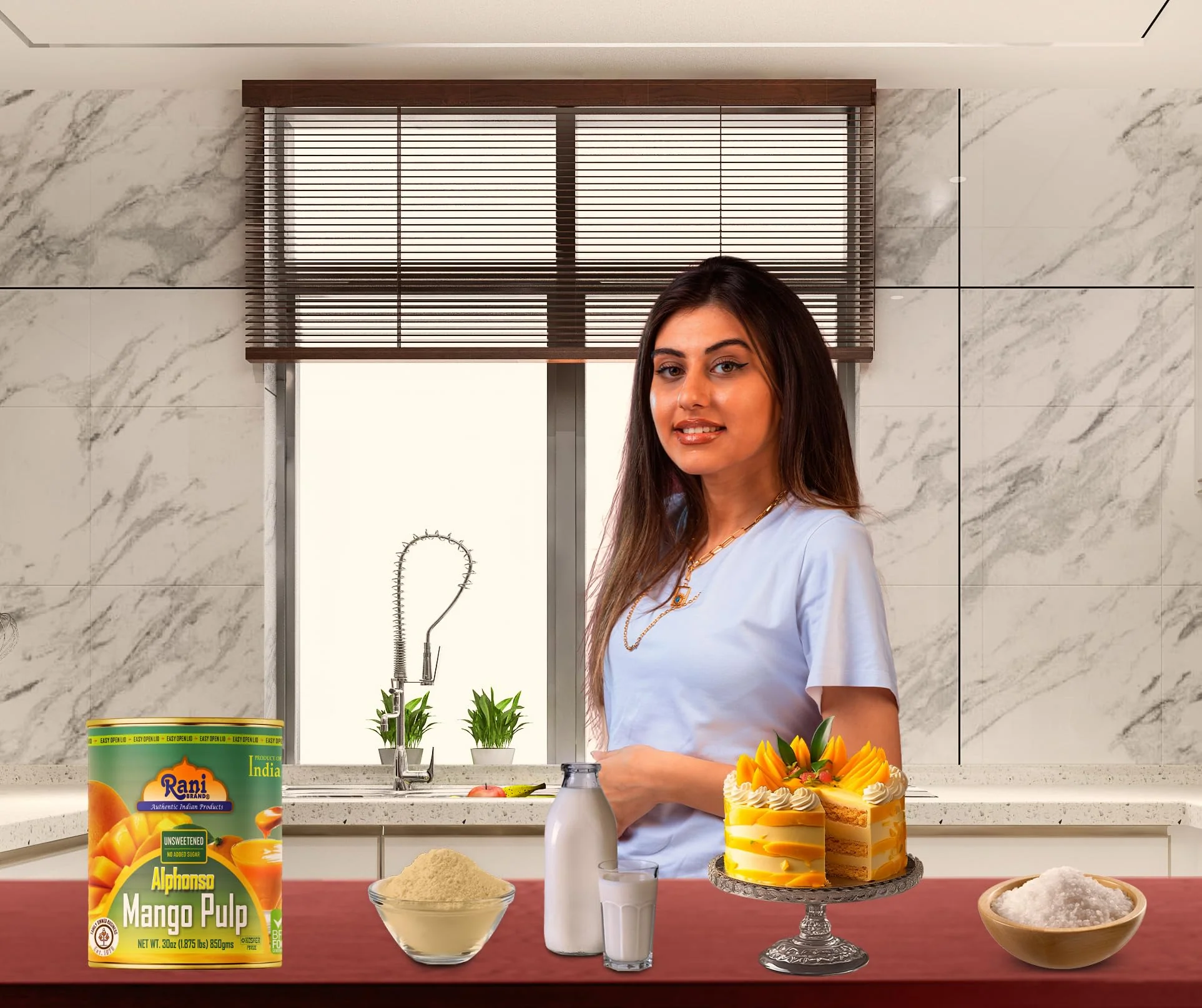 Rani Mango Pulp Puree (Makes Mango Lassi Shakes) Alphonso Unsweetened 30oz (1.875lbs) 850g Pack of 2 ~ Kosher | All Natural | NON-GMO | Vegan | No colors | Gluten Friendly | Indian Origin - Image 5
