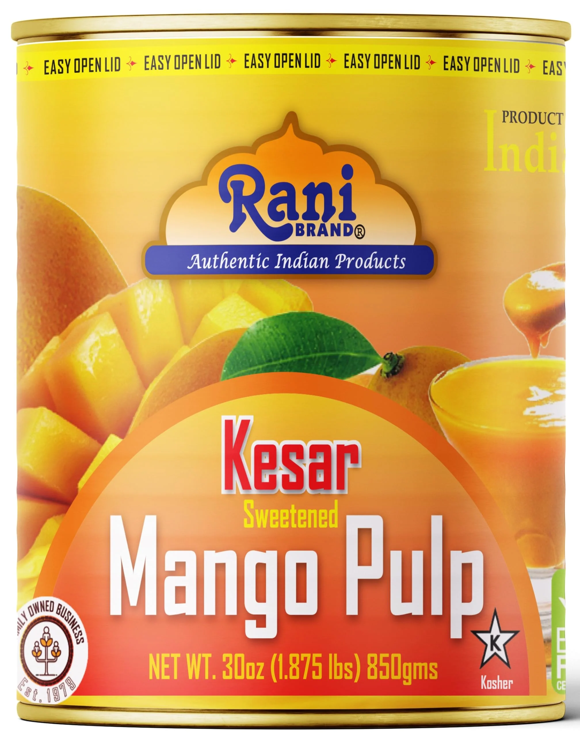 Rani Mango Pulp Puree (Kesar Sweetened) {3 Sizes Available) - Image 11
