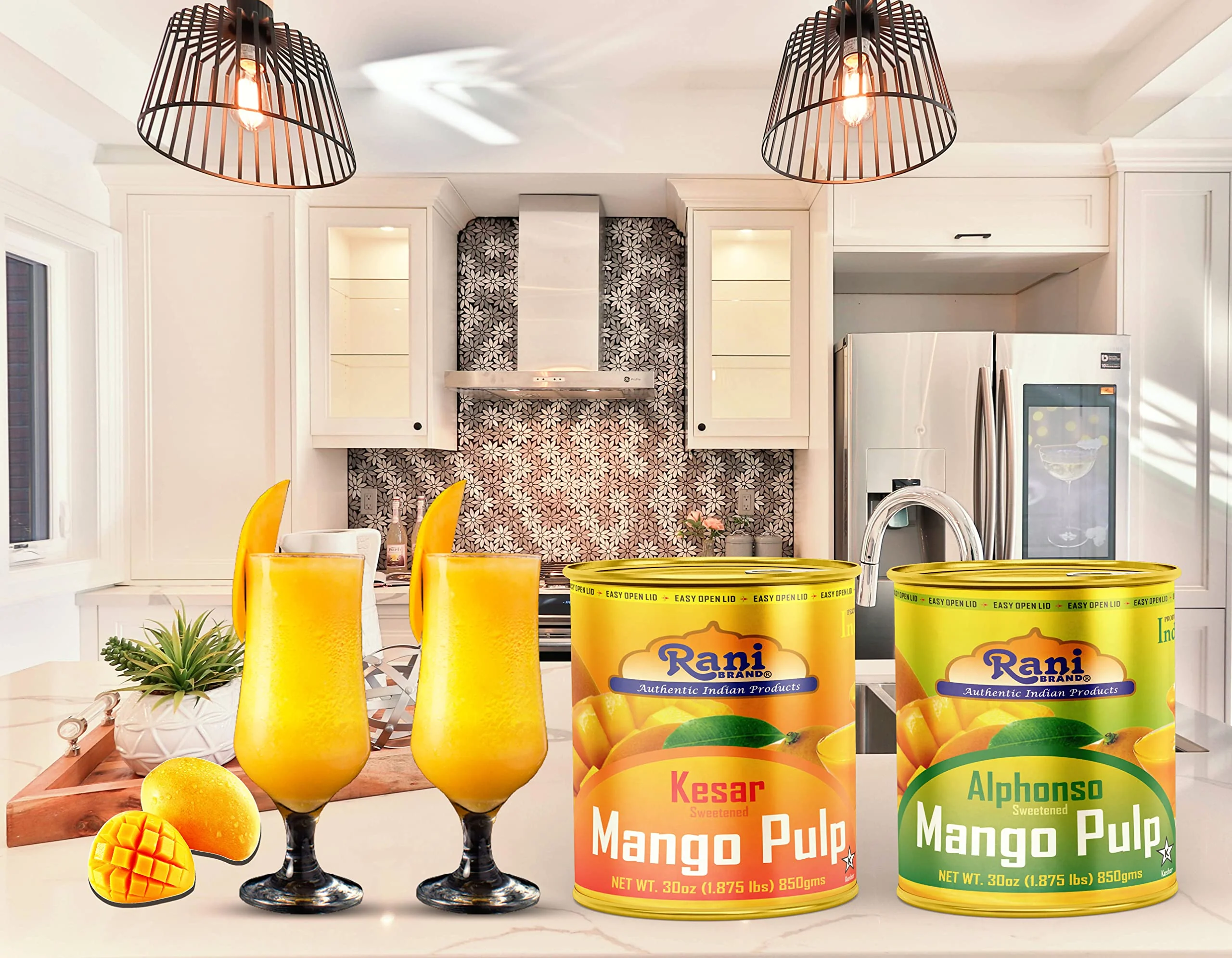 Rani Mango Pulp Puree (Makes Mango Lassi Shakes) Kesar Sweetened 30oz (1.875lbs) 850g Pack of 6, 160 cases Pallet ~ Kosher | All Natural | NON-GMO | Vegan | No colors | Gluten Friendly | Indian Origin - Image 10