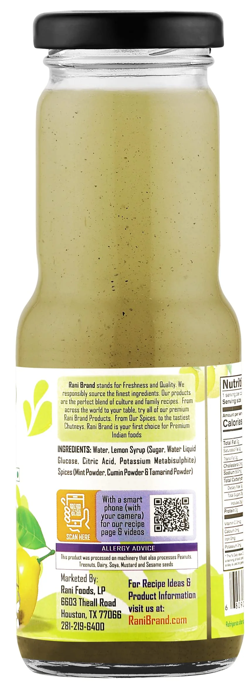 Rani Masala Lemonade 6.7 fl oz (200 ml) Glass Bottle, Pack of 6 ~ Indian Fruit Beverage | Vegan | Gluten Free | NON-GMO | Indian Origin - Image 4