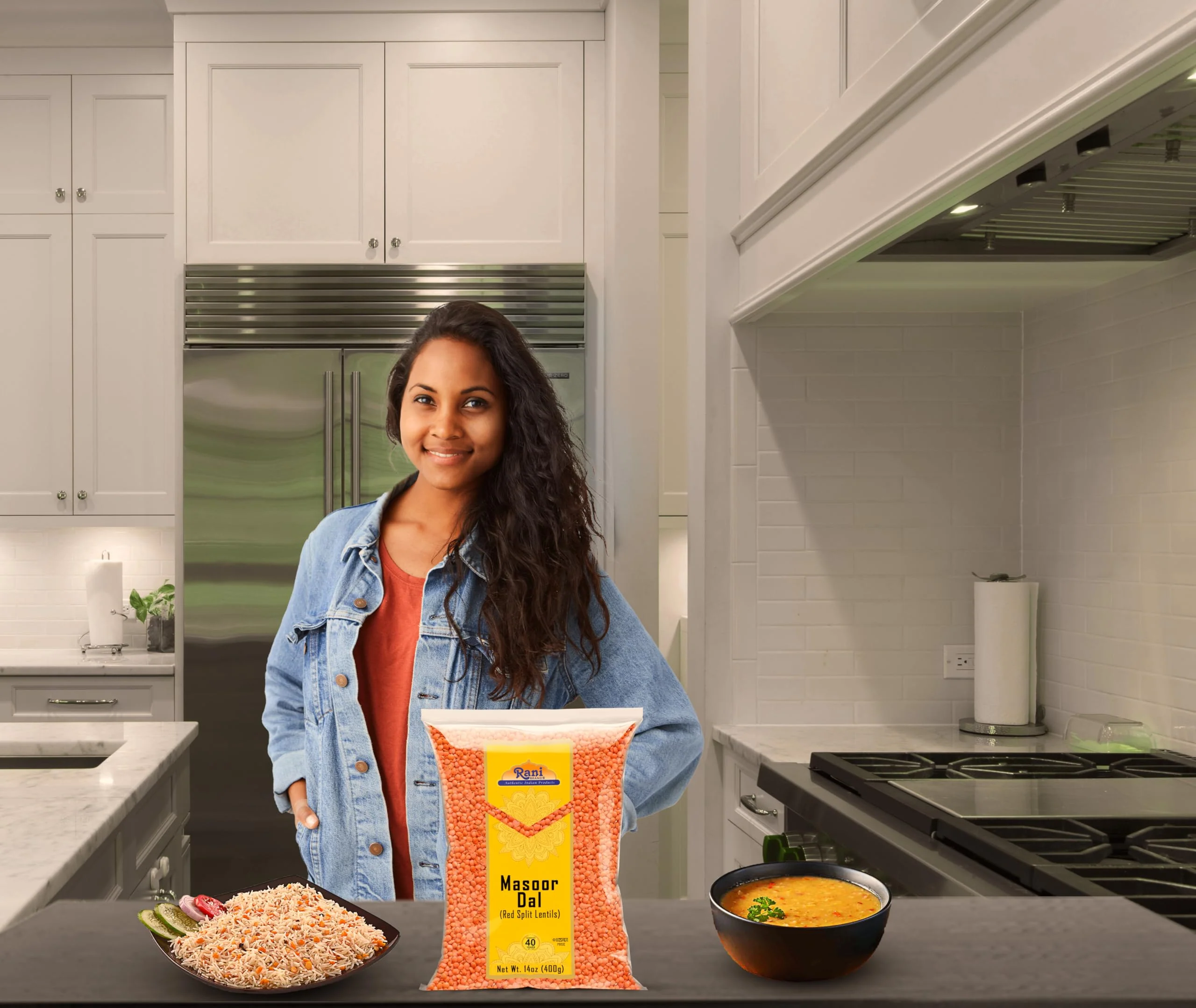 Rani Masoor Dal (Indian Red Lentils) Split Gram 14oz (400g) ~ All Natural | Gluten Friendly | NON-GMO | Kosher | Vegan | Indian Origin - Image 2