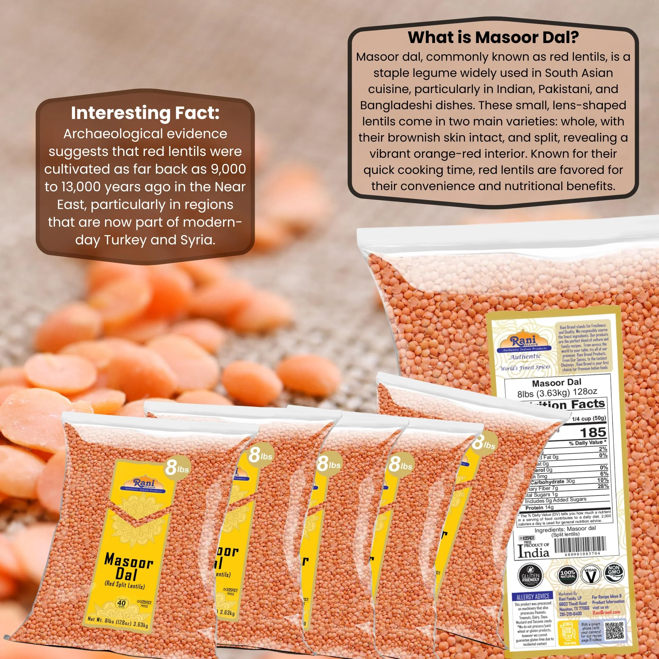 Rani Masoor (Red Lentils) {9 Sizes Available} - Image 61