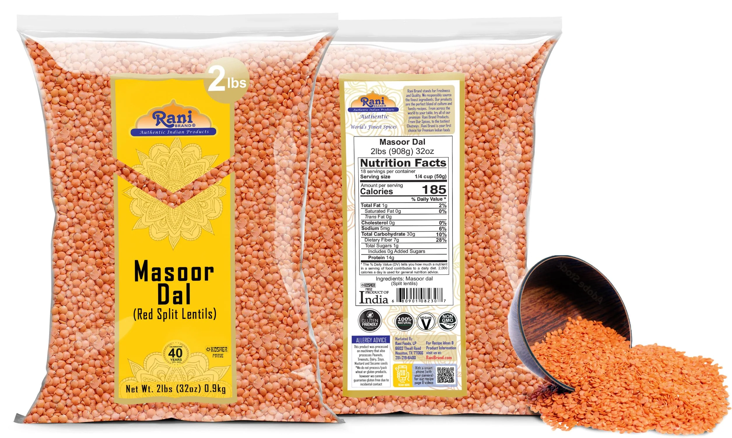 Rani Masoor (Red Lentils) {9 Sizes Available} - Image 4