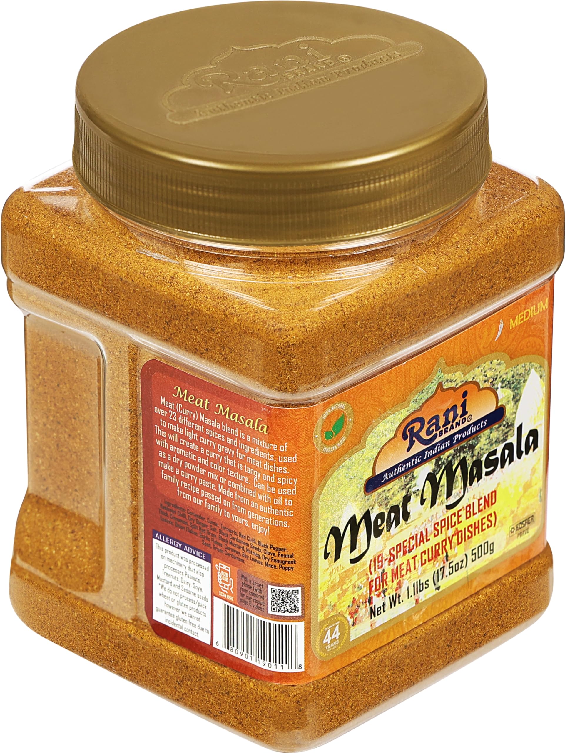 Rani Meat Curry Masala 21-Spice Blend 17.5oz (1.1lbs) 500g PET Jar ~ All Natural | Vegan | No Colors | Gluten Friendly | NON-GMO | Kosher | Indian Origin - Image 8