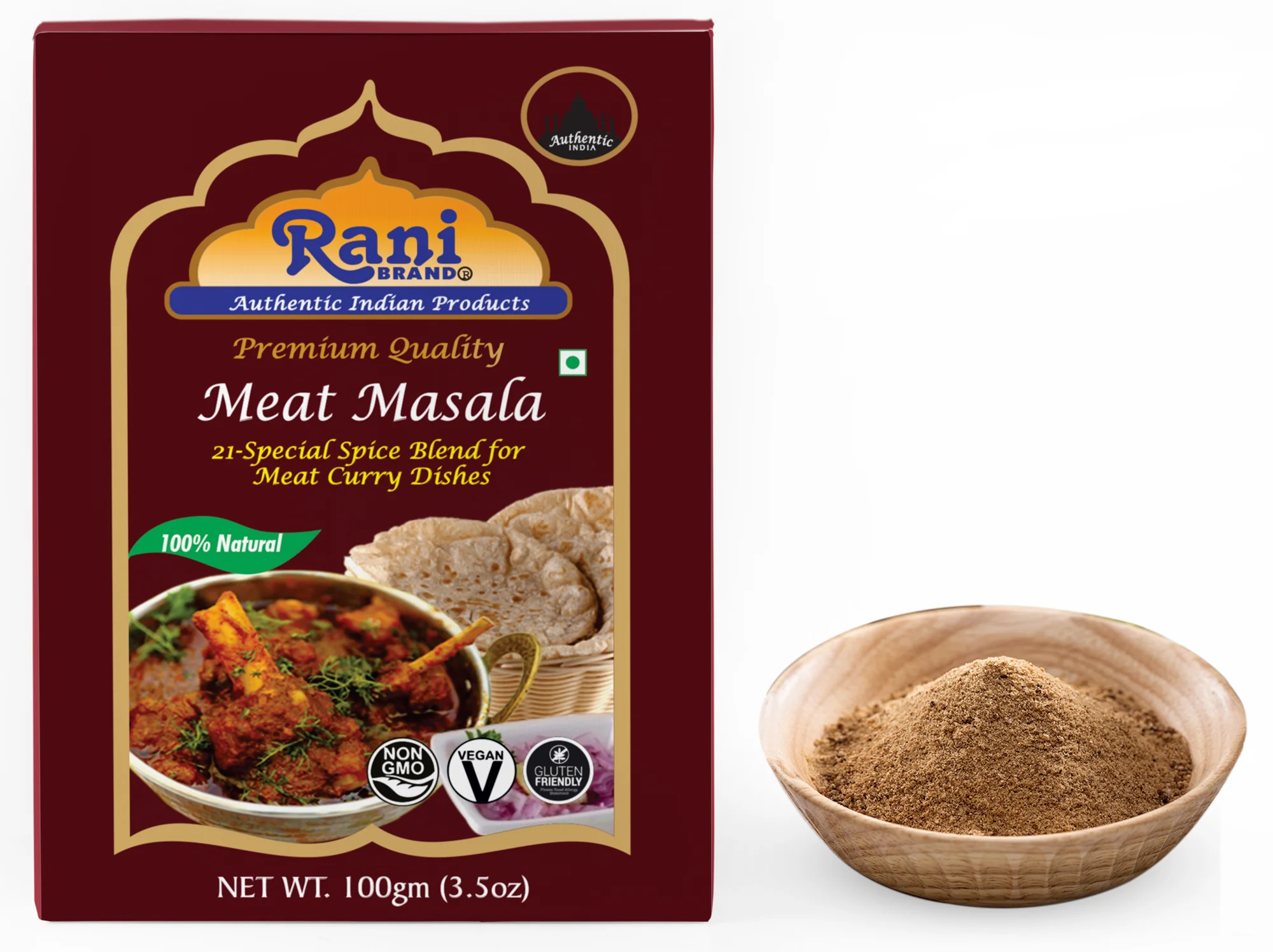 Rani Meat Curry Masala 21-Spice Blend 3.5oz (100g) ~ All Natural | Vegan | No Colors | Gluten Friendly | NON-GMO | Indian Origin - Image 7