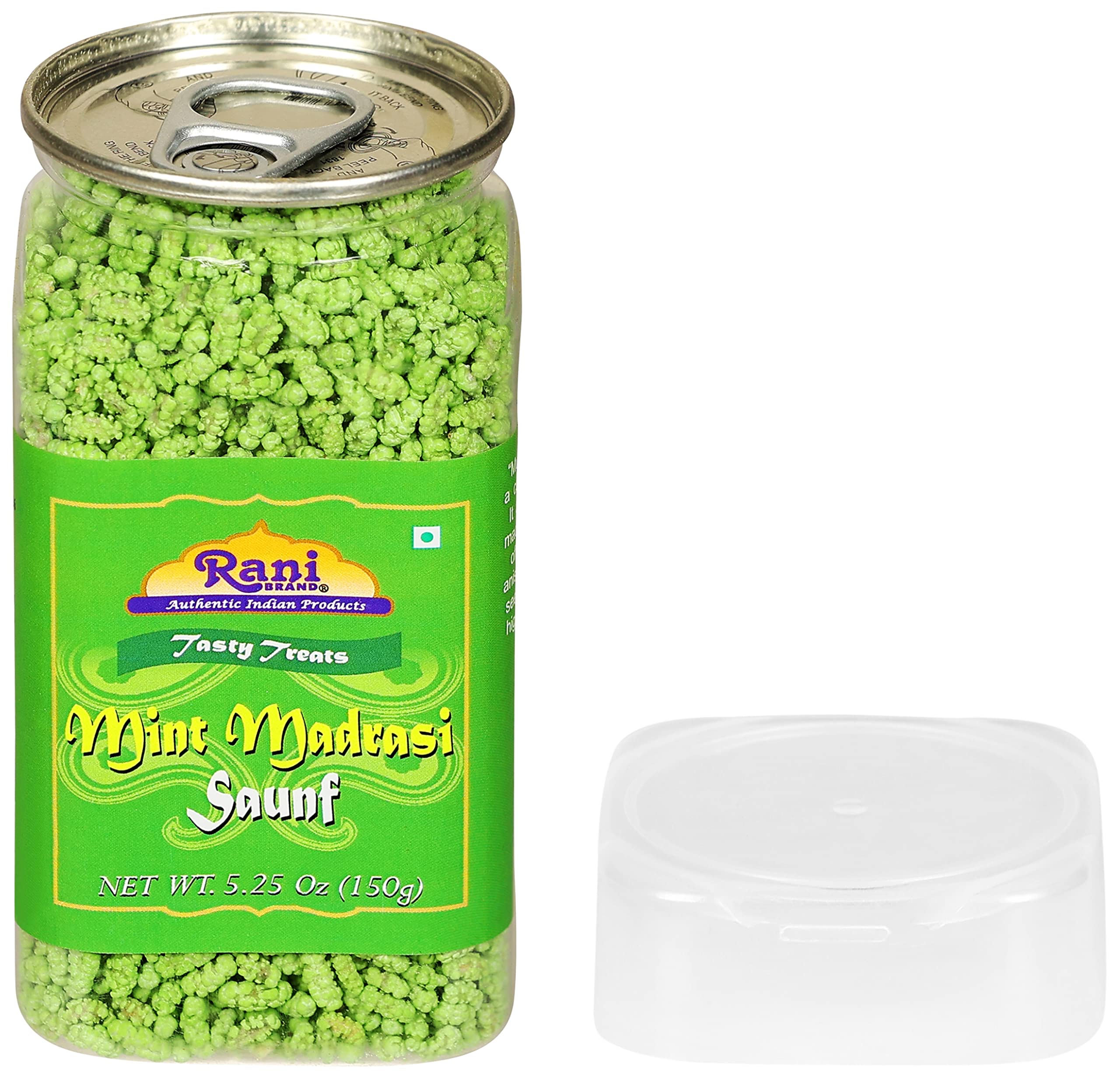 Rani Mint Madrasi Saunf 5.25oz (150g) Vacuum Sealed, Easy Open Top, Resealable Container ~ Indian Tasty Treats | Vegan | Gluten Friendly | NON-GMO | Indian Origin - Image 6