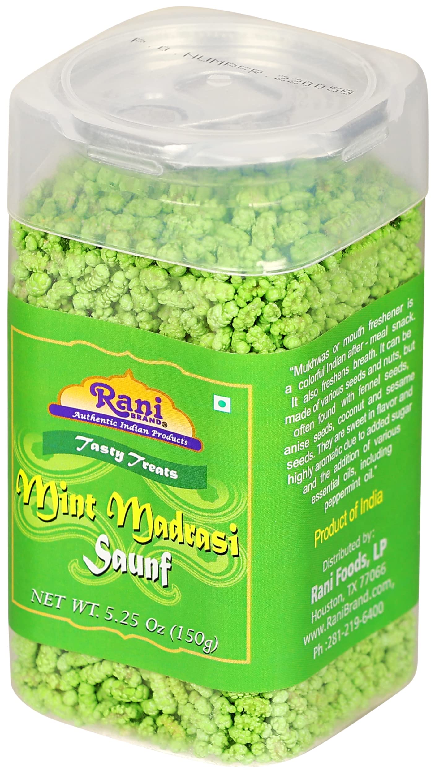 Rani Mint Madrasi Saunf 5.25oz (150g) Vacuum Sealed, Easy Open Top, Resealable Container ~ Indian Tasty Treats | Vegan | Gluten Friendly | NON-GMO | Indian Origin - Image 7