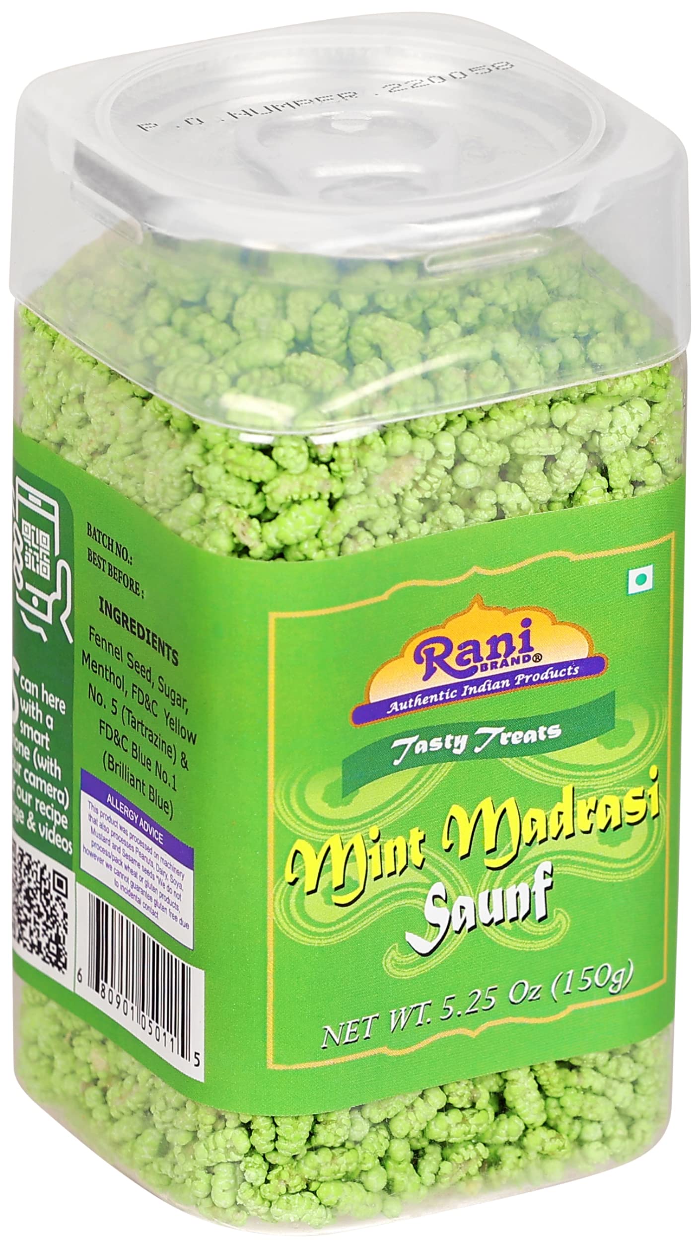 Rani Mint Madrasi Saunf 5.25oz (150g) Vacuum Sealed, Easy Open Top, Resealable Container ~ Indian Tasty Treats | Vegan | Gluten Friendly | NON-GMO | Indian Origin - Image 8