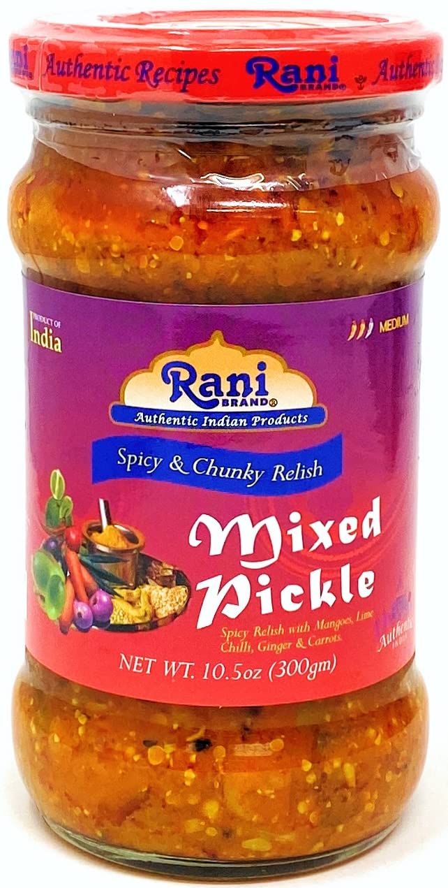 Rani Mixed Vegetable Pickle (Achar, Spicy Indian Relish) 10.5oz (300g) Glass Jar, Pack of 5+1 FREE ~ Vegan | Gluten Free | NON-GMO | No Colors - Image 4