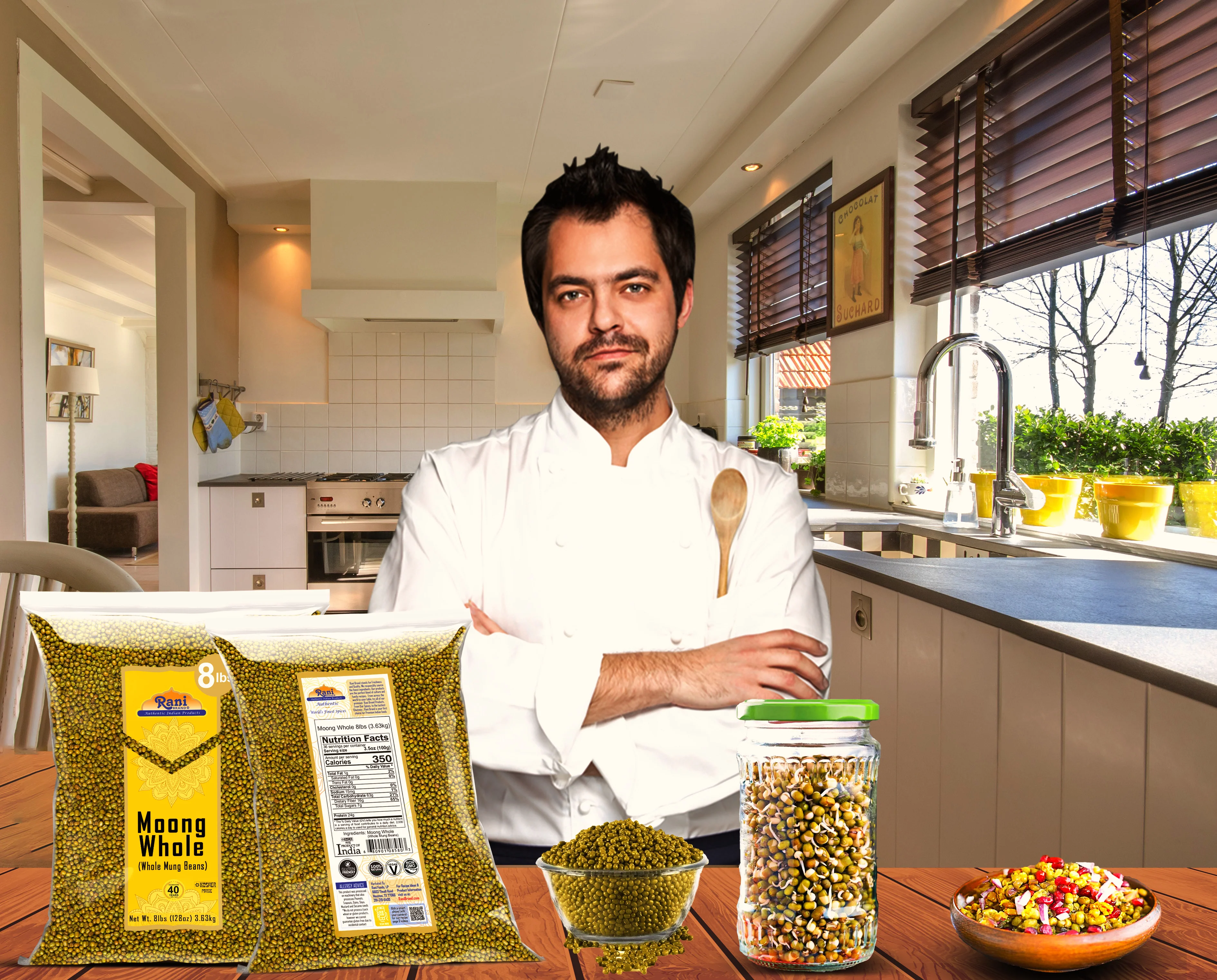 Rani Moong Whole (Ideal for cooking & sprouting, Whole Mung Beans w/ skin) Lentils Indian 128oz (8lbs) x Pack of 5 (Total 40lbs) Bulk ~ All Natural | Gluten Friendly | Non-GMO | Kosher | Vegan | Indian Origin - Image 5