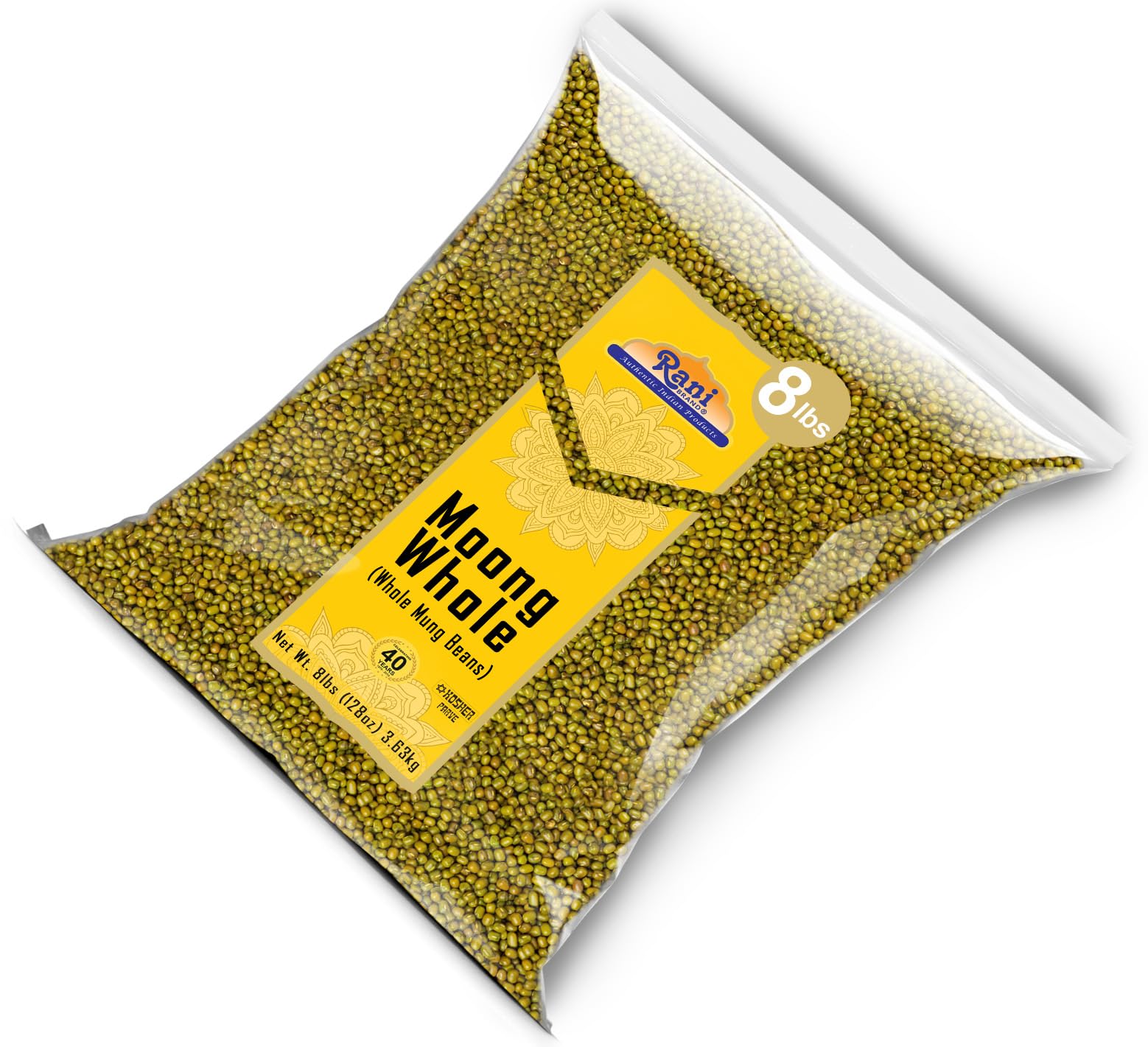 Rani Moong Whole (Ideal for cooking & sprouting, Whole Mung Beans with skin) Lentils Indian 128oz (8lbs) 3.63kg Bulk ~ All Natural | Gluten Friendly | Non-GMO | Kosher | Vegan | Indian Origin - Image 7