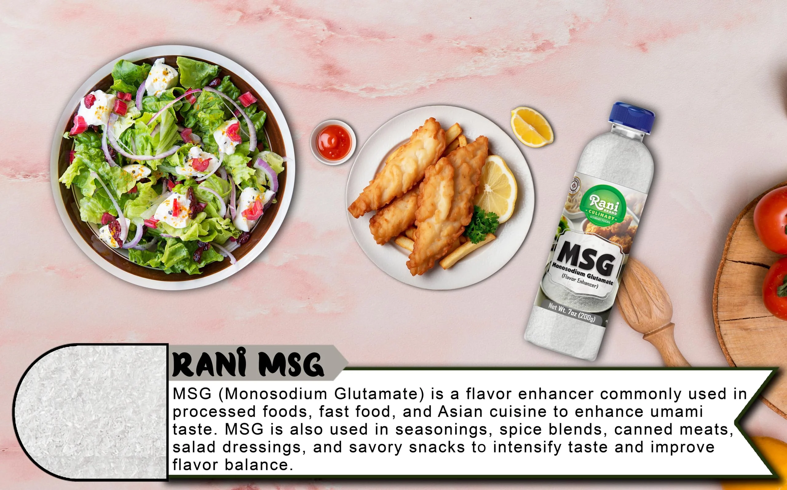 Rani MSG (Monosodium Glutamate) 7oz (200g) PET Jar ~ Flavor Enhancer, Umami Seasoning, Perfect for stir-frying, roasting, soups | Gluten Friendly | Vegan | NON-GMO | Kosher | Product of USA - Image 6