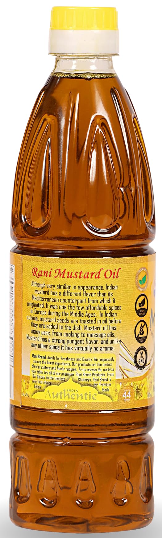 Rani Mustard Oil (Kachi Ghani) 16.9 Ounce (500ml) NON-GMO| Kosher | Gluten Free | Vegan | 100% Natural - Image 10