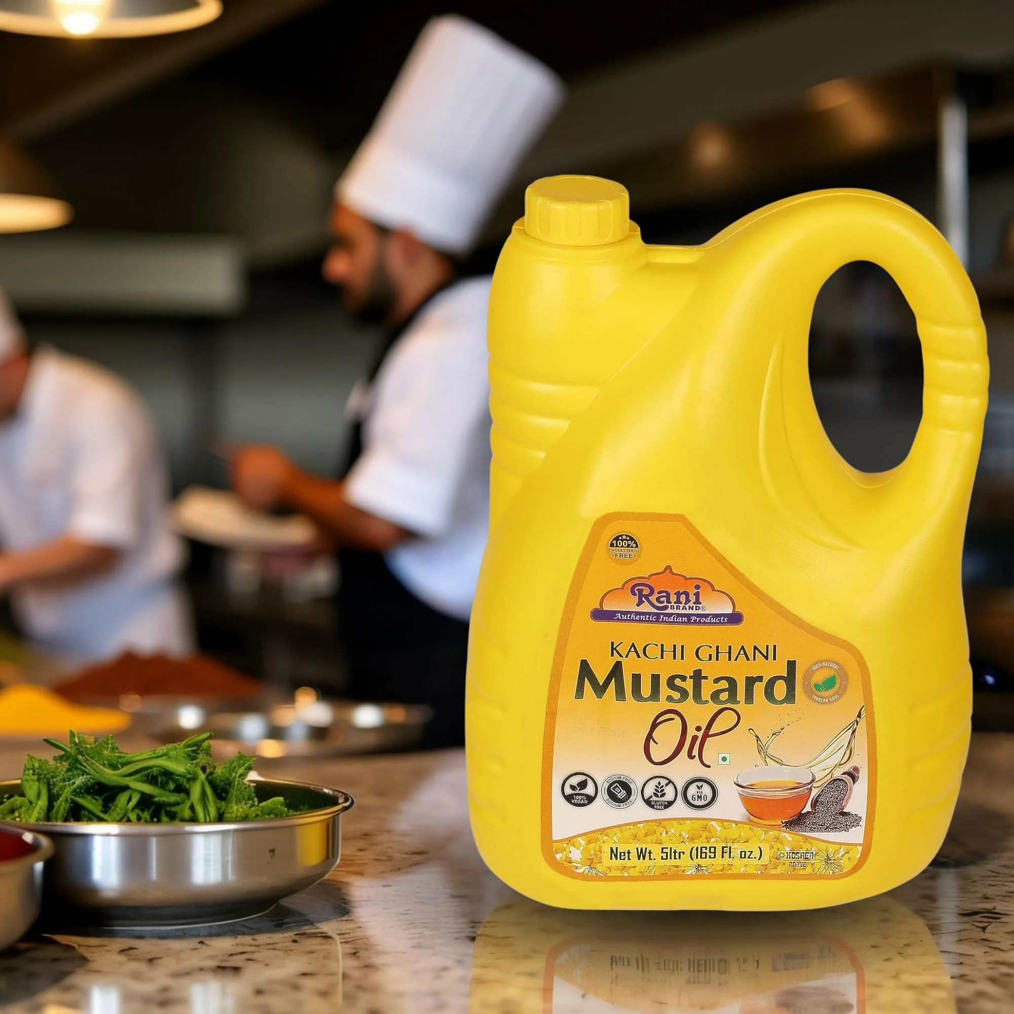 Rani Mustard Oil (Kachi Ghani) 169 Ounce (5 Liter) NON-GMO | Gluten Free | Kosher | Vegan | 100% Natural - Image 4