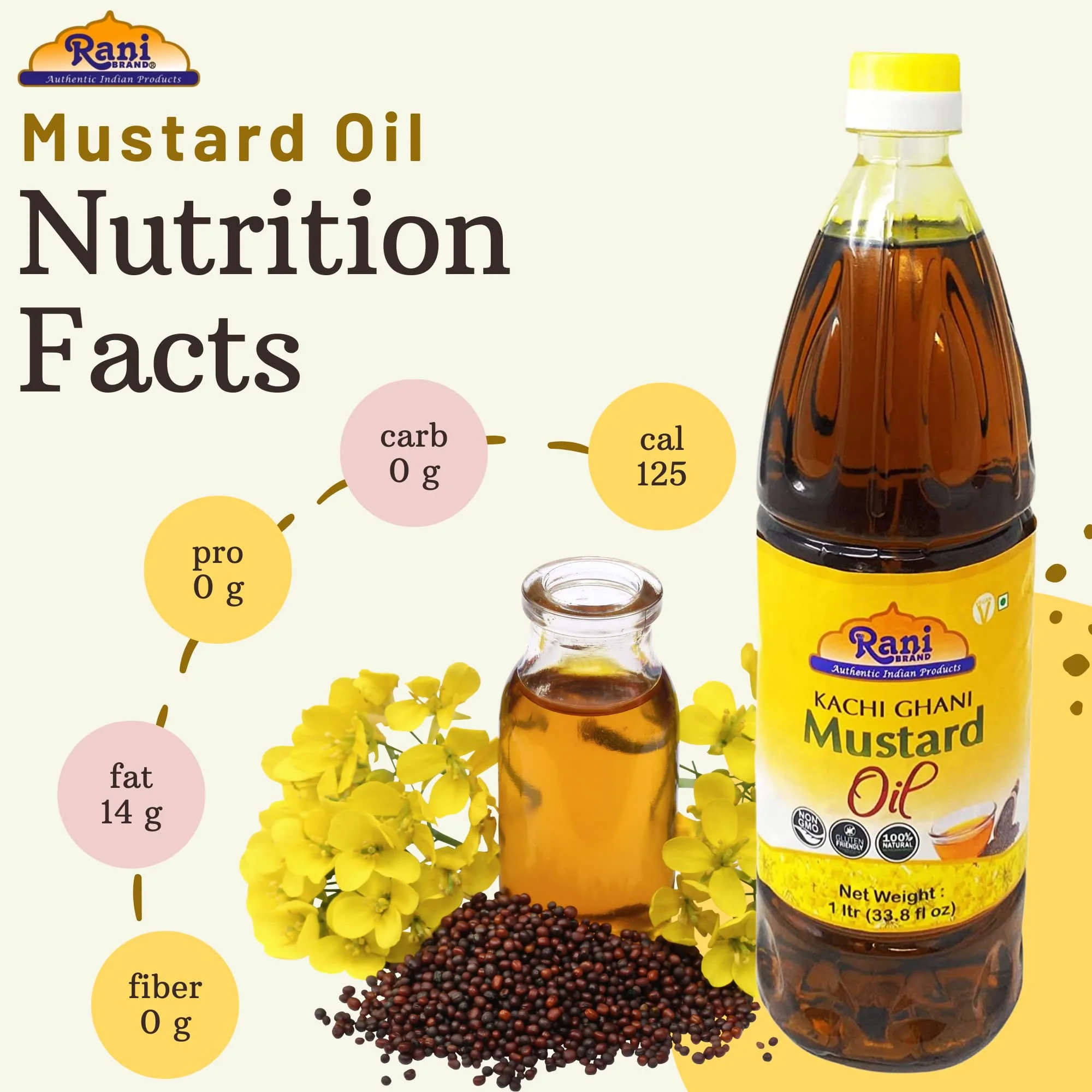Rani Mustard Oil (Kachi Ghani) 169 Ounce (5 Liter) NON-GMO | Gluten Free | Kosher | Vegan | 100% Natural - Image 5