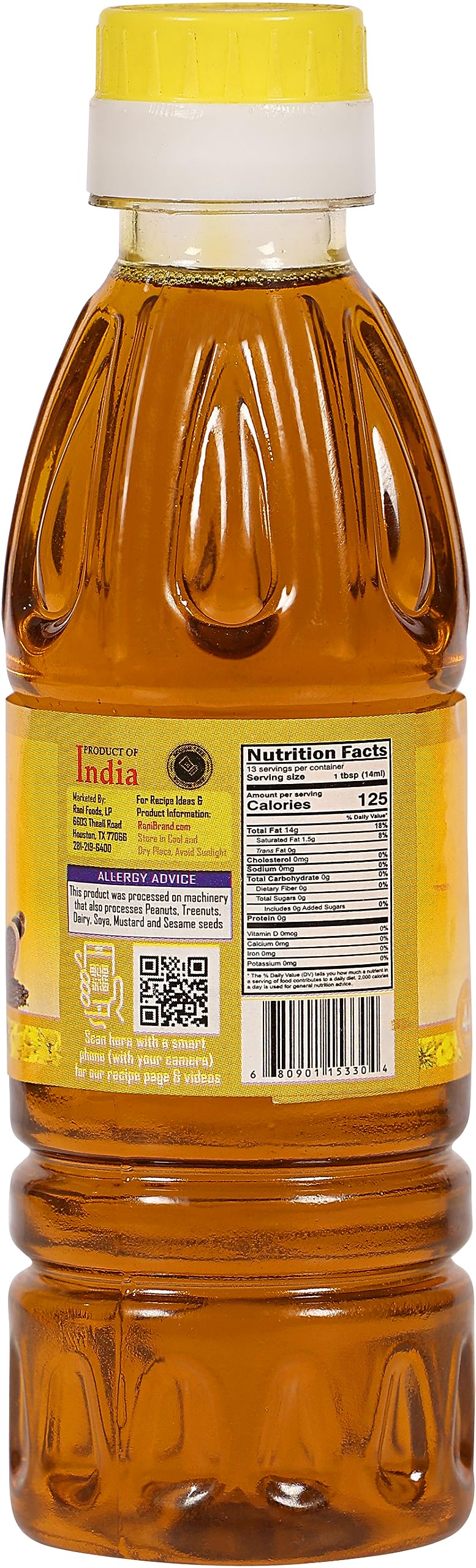 Rani Mustard Oil (Kachi Ghani) 6.76 Ounce (200ml) NON-GMO | Gluten Free | Kosher | Vegan | 100% Natural - Image 8