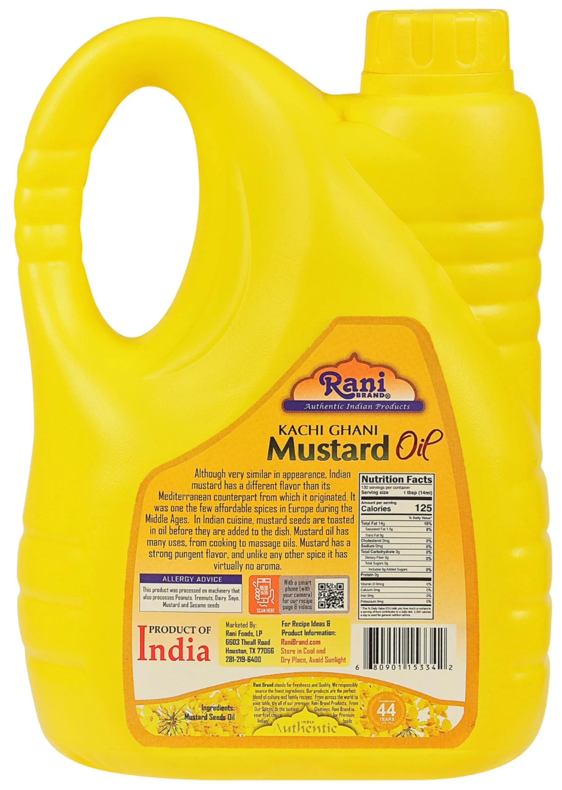 Rani Mustard Oil (Kachi Ghani) 67.6 Ounce (2 Liter) NON-GMO | Gluten Free | Kosher | Vegan | 100% Natural - Image 5