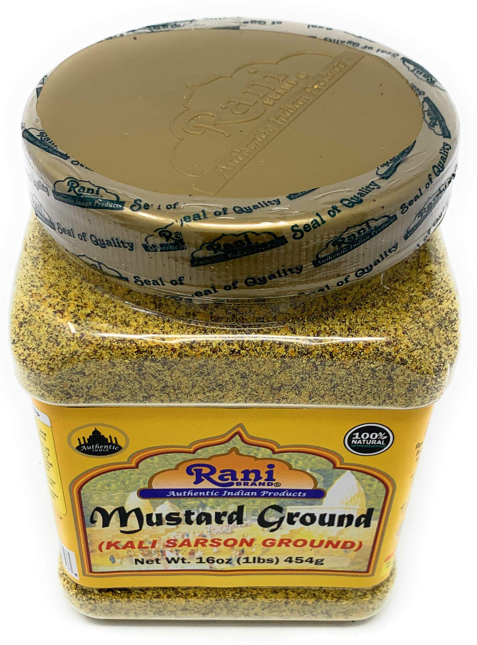 Rani Mustard Seeds Ground, Powder Spice (Rai Sarson) 16oz (1lb) 454g PET Jar ~ All Natural | Gluten Friendly | NON-GMO | Vegan | Indian Origin - Image 4