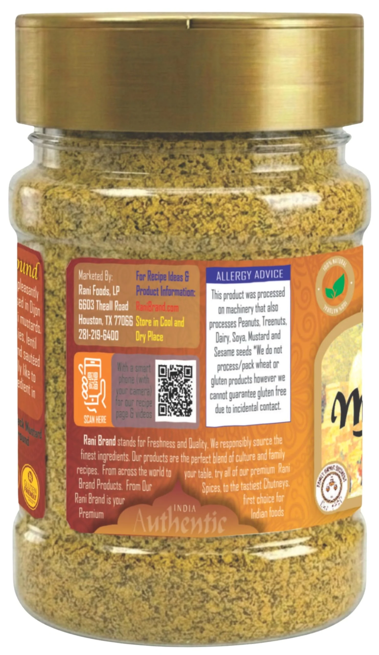 Rani Mustard Seeds Ground, Powder Spice (Rai Sarson) 3oz (85g) PET Jar ~ All Natural | Gluten Friendly | NON-GMO | Kosher | Vegan | Indian Origin - Image 11