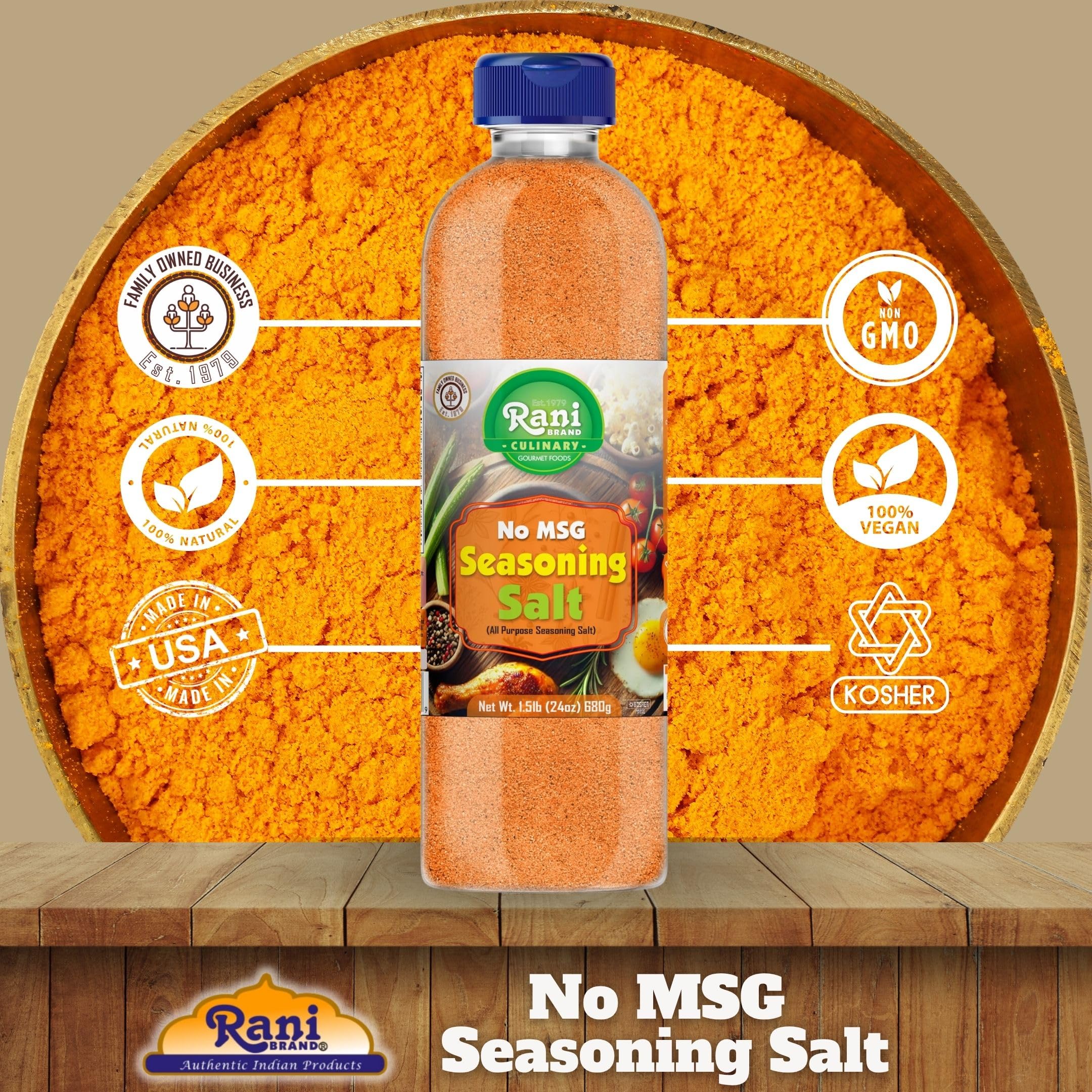 Rani No MSG Seasoning Salt (All Purpose Seasoning Salt) 24oz (1.5lbs) 680g PET Jar ~ All Natural | Gluten Friendly | NON-GMO | Kosher | Vegan | Product of USA - Image 4